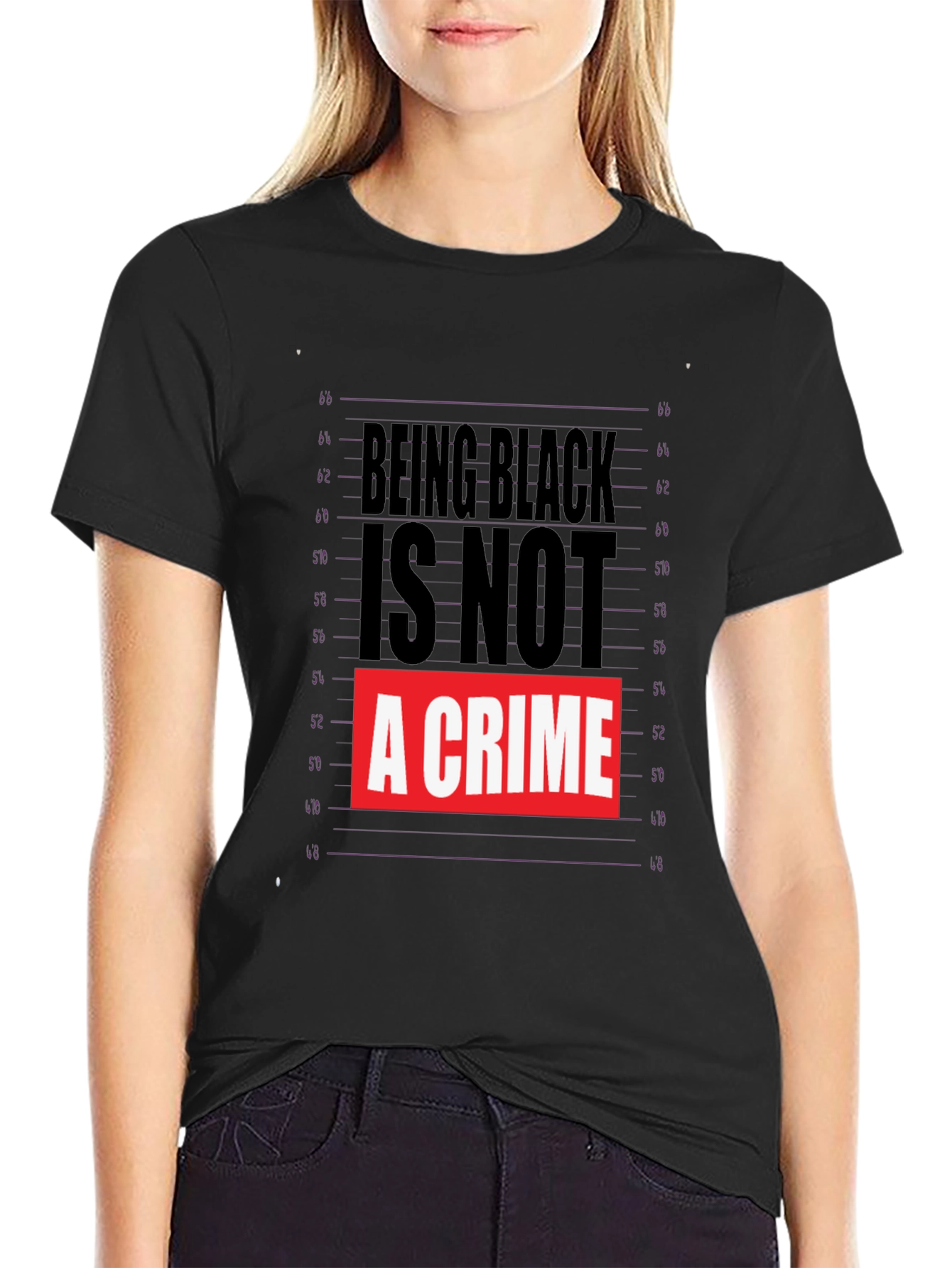 Black Being Black Is Not a Crime Graphic T-Shirt view 2