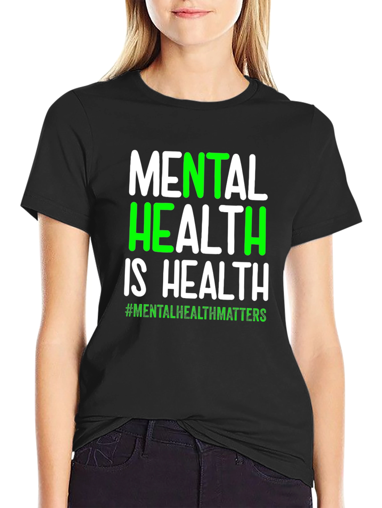 Black Mental Health Matters T-Shirt - Health Awareness view 2