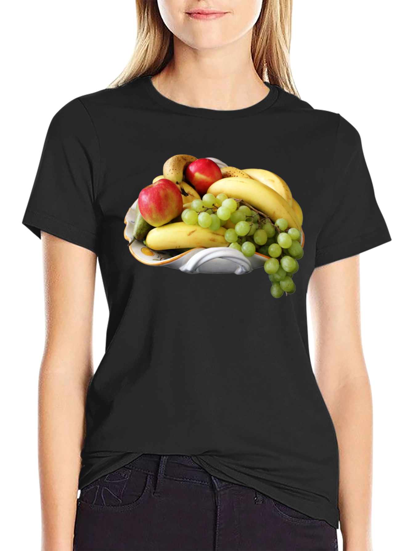 Black Fruit Platter Graphic Tee - Stylish & Unique! view 2