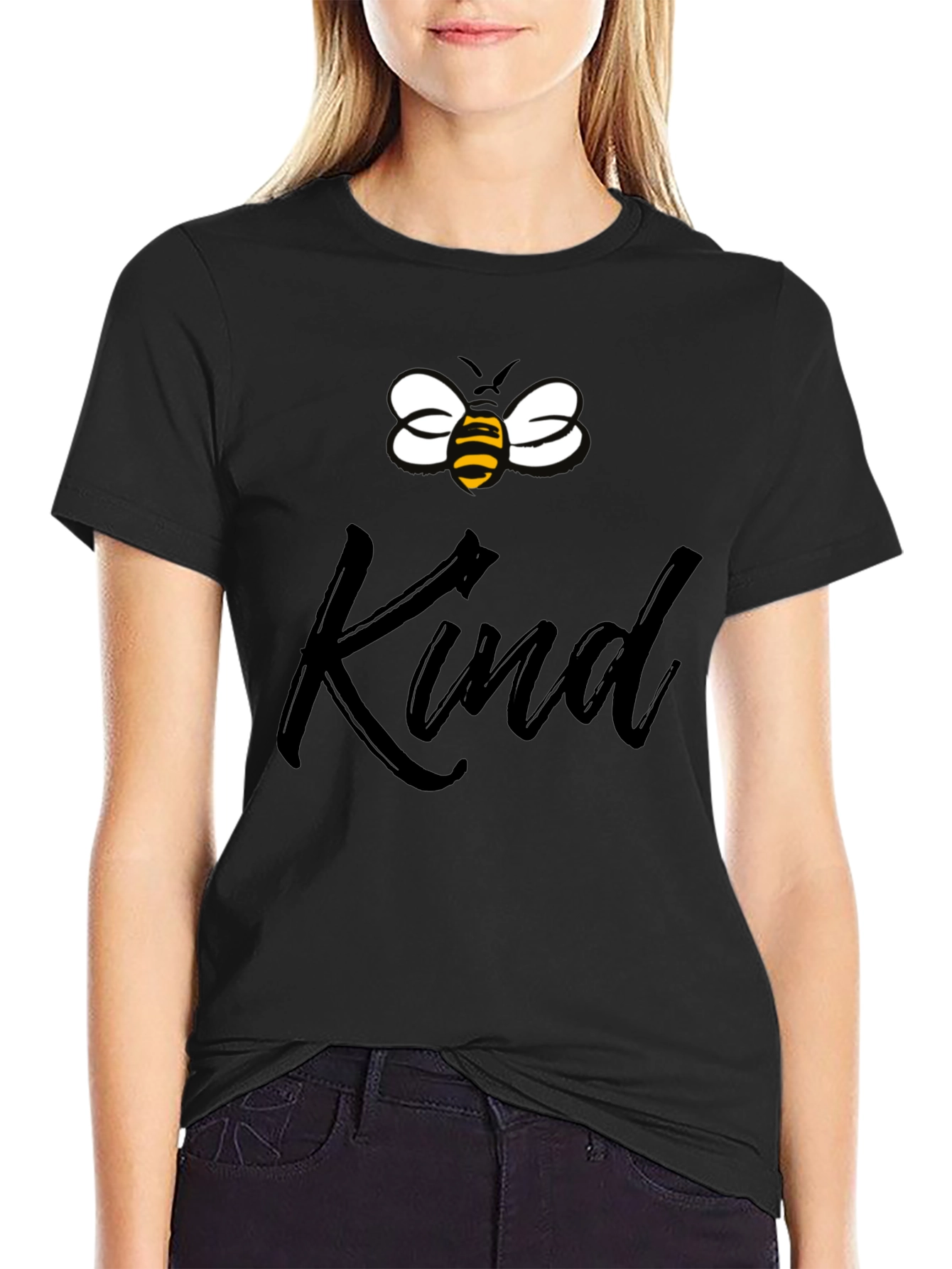 Black Bee Kind Graphic Tee - Stylish Comfort view 2