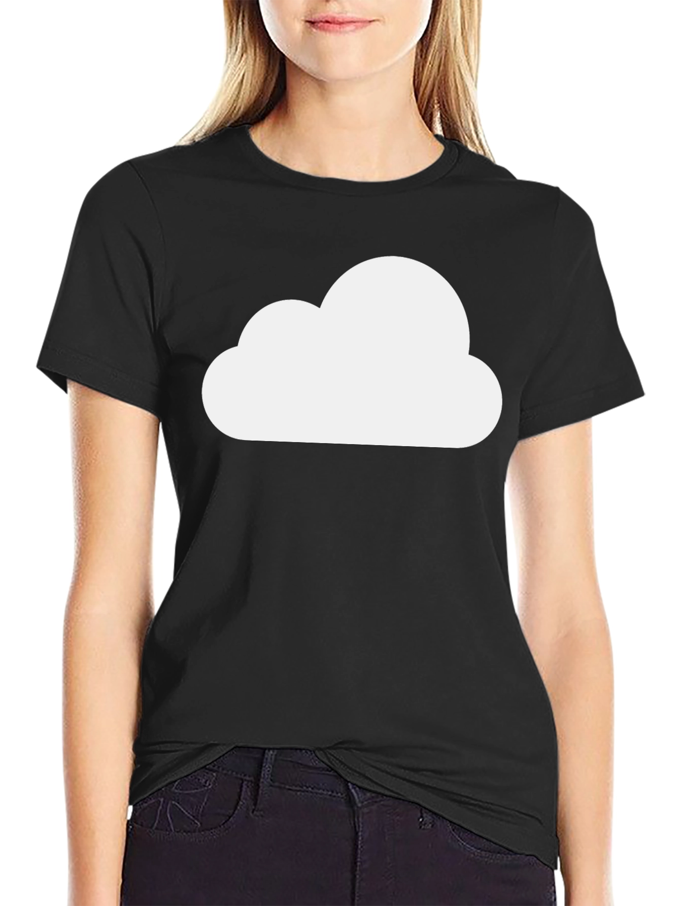 Black Cloud Graphic Black T-Shirt view 2