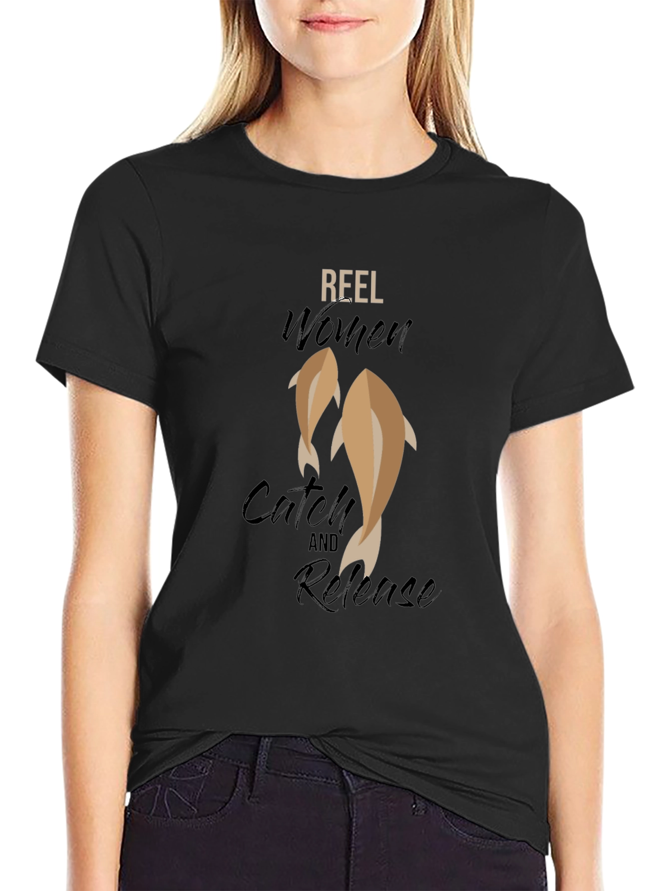 Black Reel Women Catch & Release Graphic Tee view 2