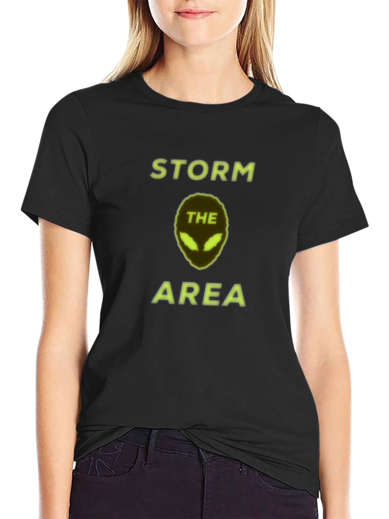 Black Storm The Area Alien Graphic T-Shirt view 2
