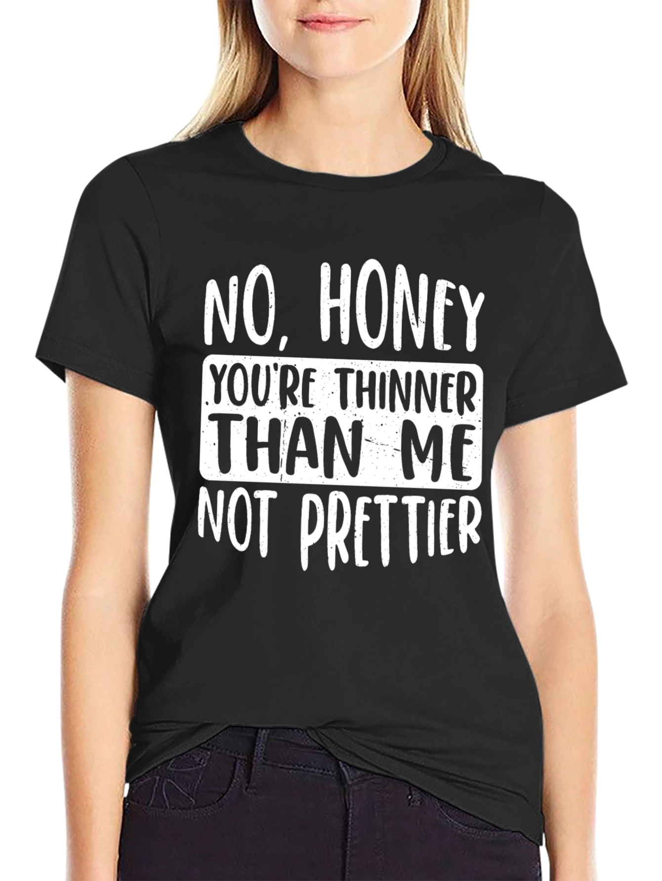 Black Humorous Novelty T-Shirt - No, Honey... view 2