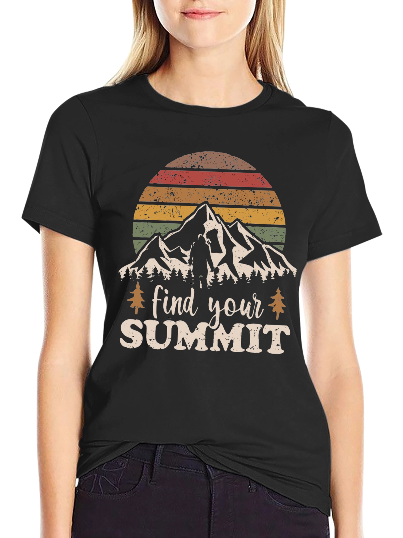 Black Find Your Summit Graphic Tee view 2