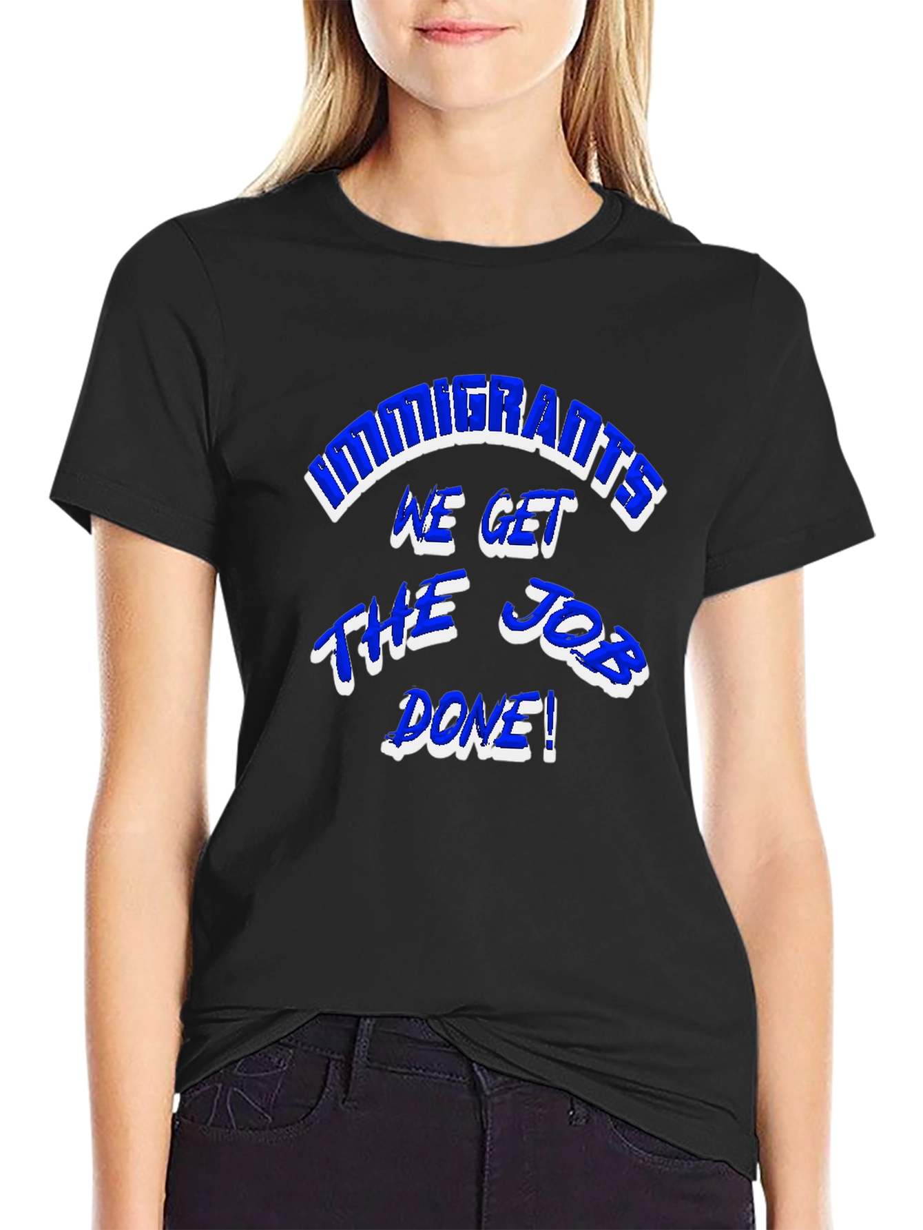 Black Immigrants Get The Job Done Graphic Tee view 2