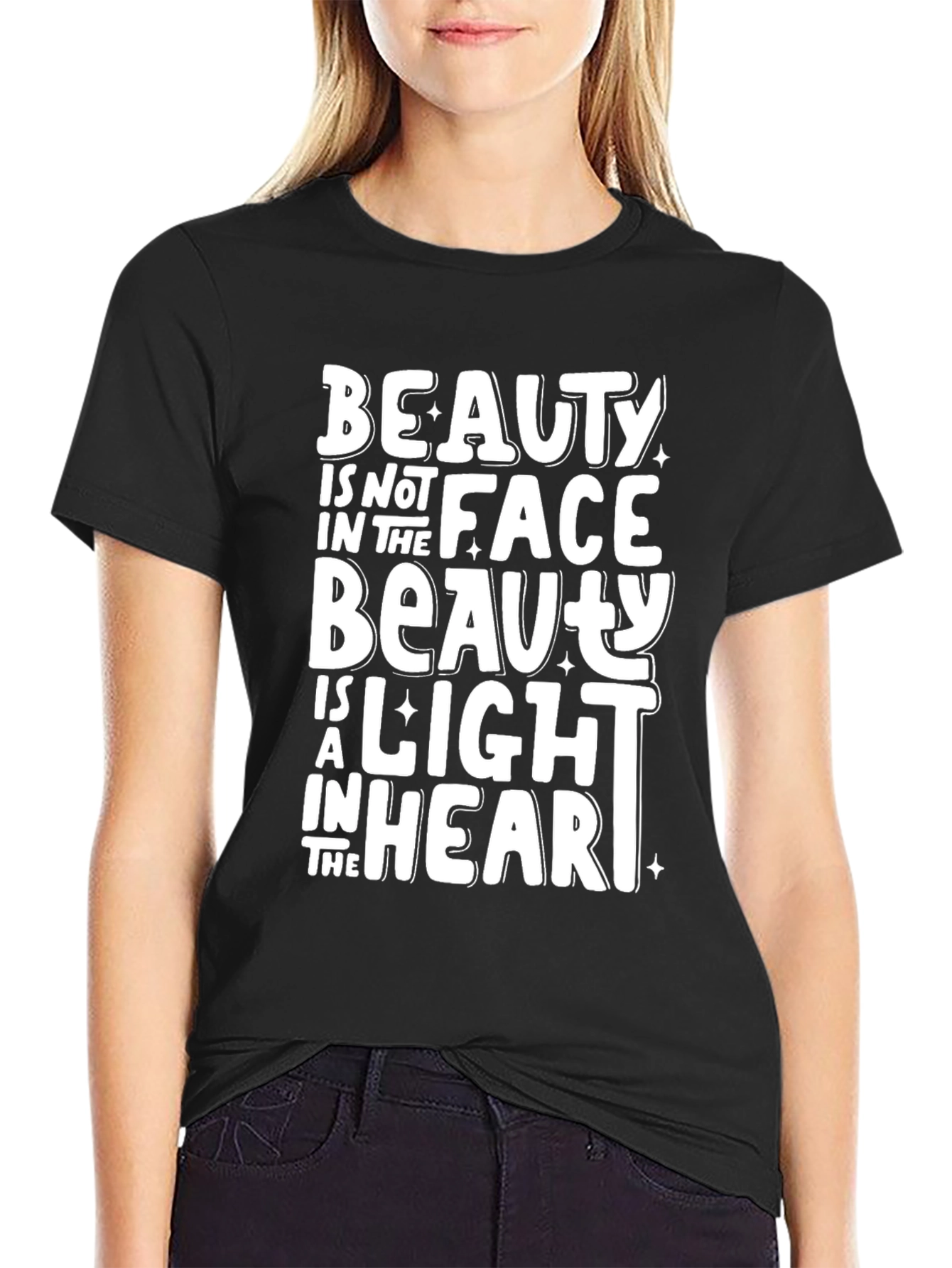 Black Beauty in Heart T-Shirt view 2