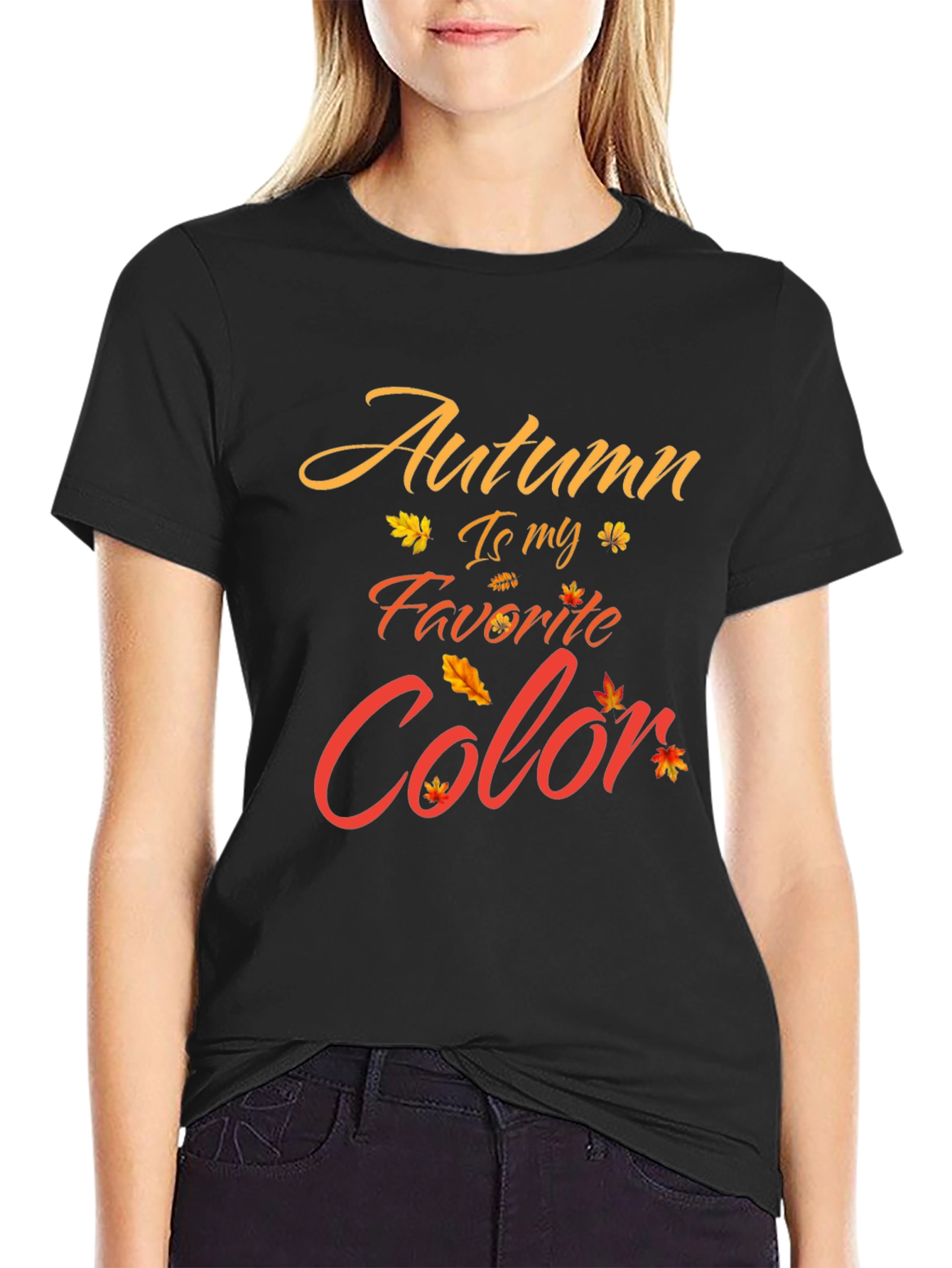 Black Autumn is my Favorite Color T-Shirt view 2
