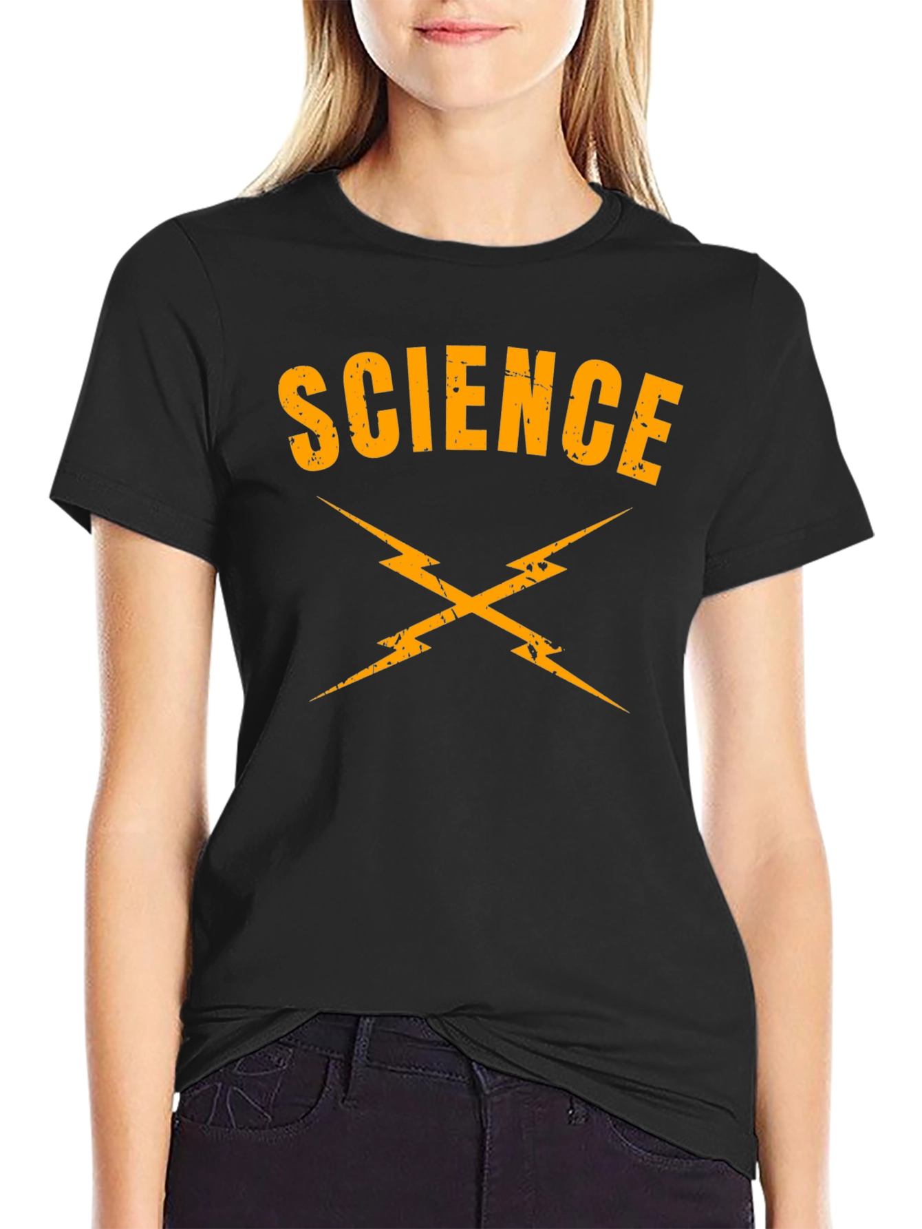 Black Science Lightning Bolt T-Shirt - Black view 2