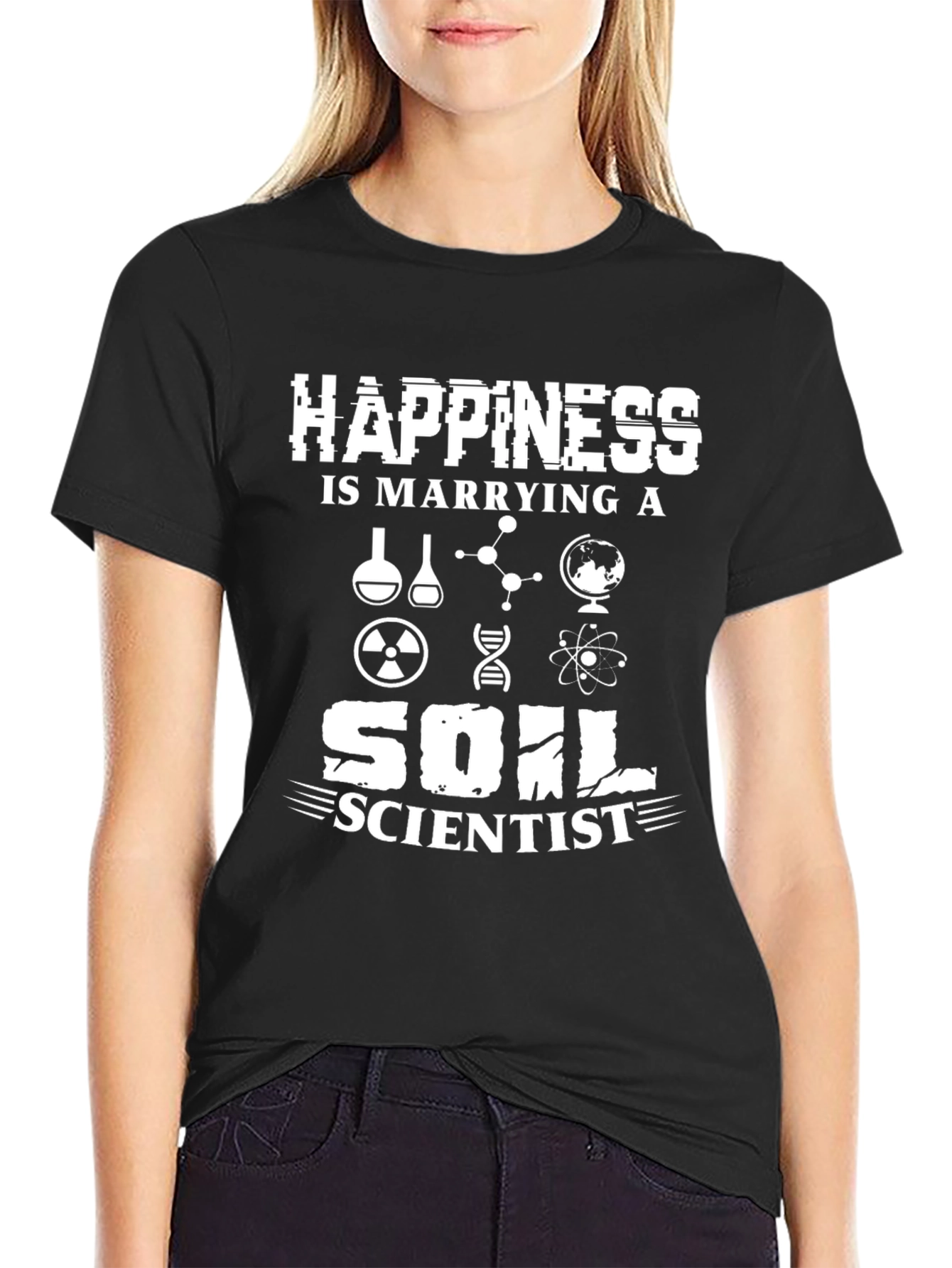 Black Happiness is Marrying a Soil Scientist T-Shirt view 2
