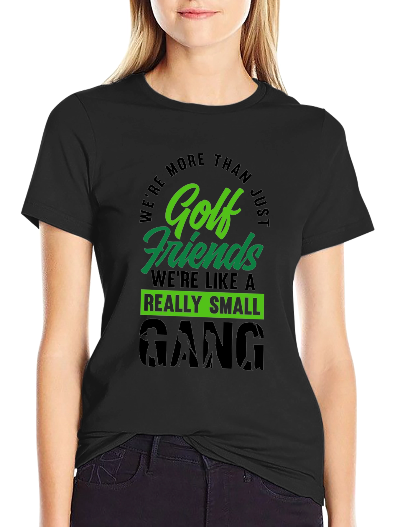 Black Golf Friends Small Gang T-Shirt view 2