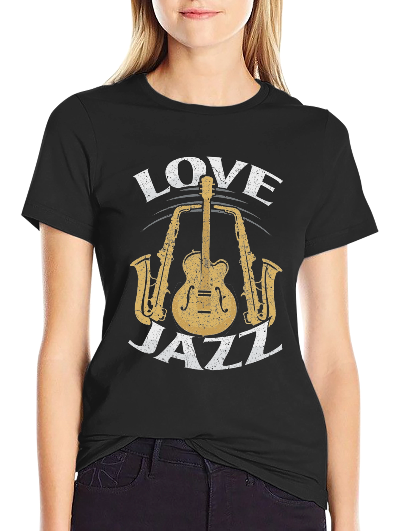 Black Love Jazz Graphic Tee - Music T-Shirt view 2