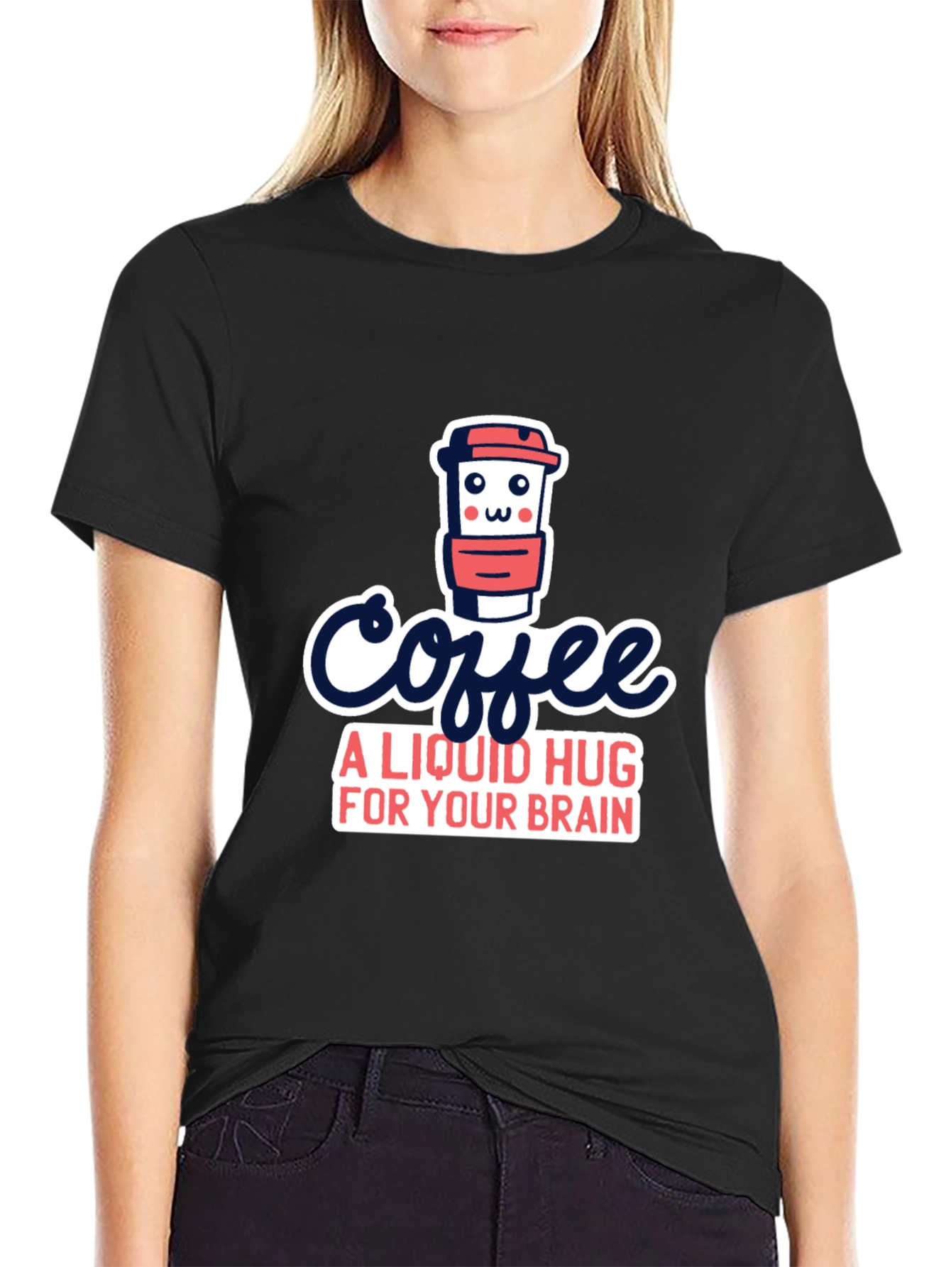Black Coffee: A Liquid Hug T-Shirt view 2
