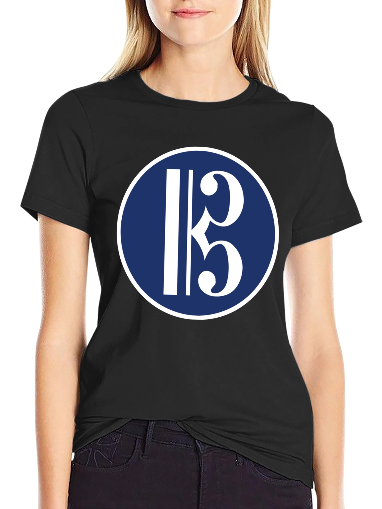 Black Bass Clef Music T-Shirt - Stylish Musician Apparel view 2