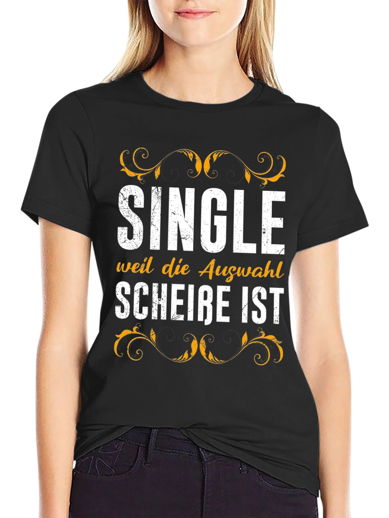 Black Single Because the Choice Sucks T-Shirt view 2