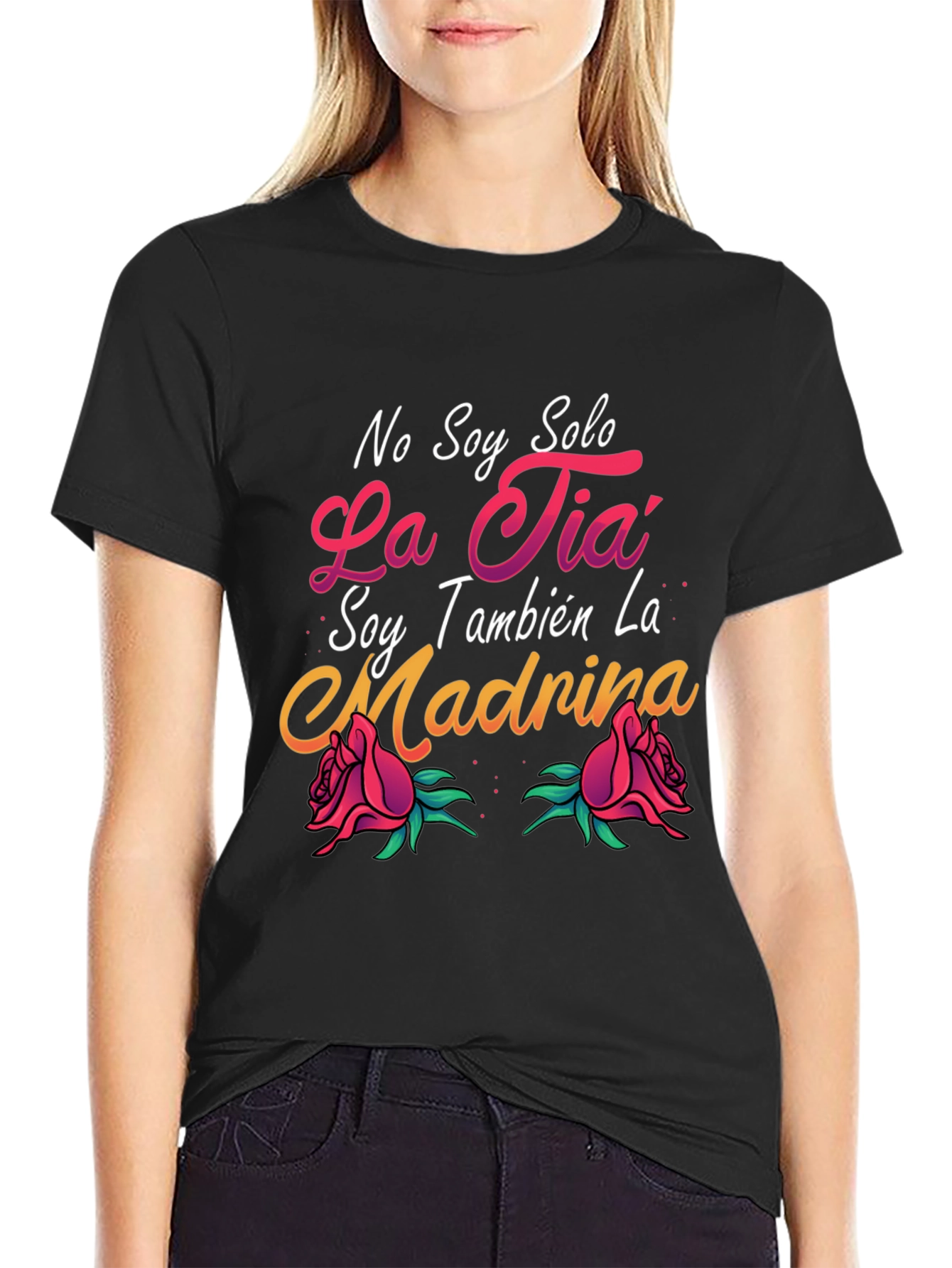 Black No Soy Solo La Tia T-Shirt view 2