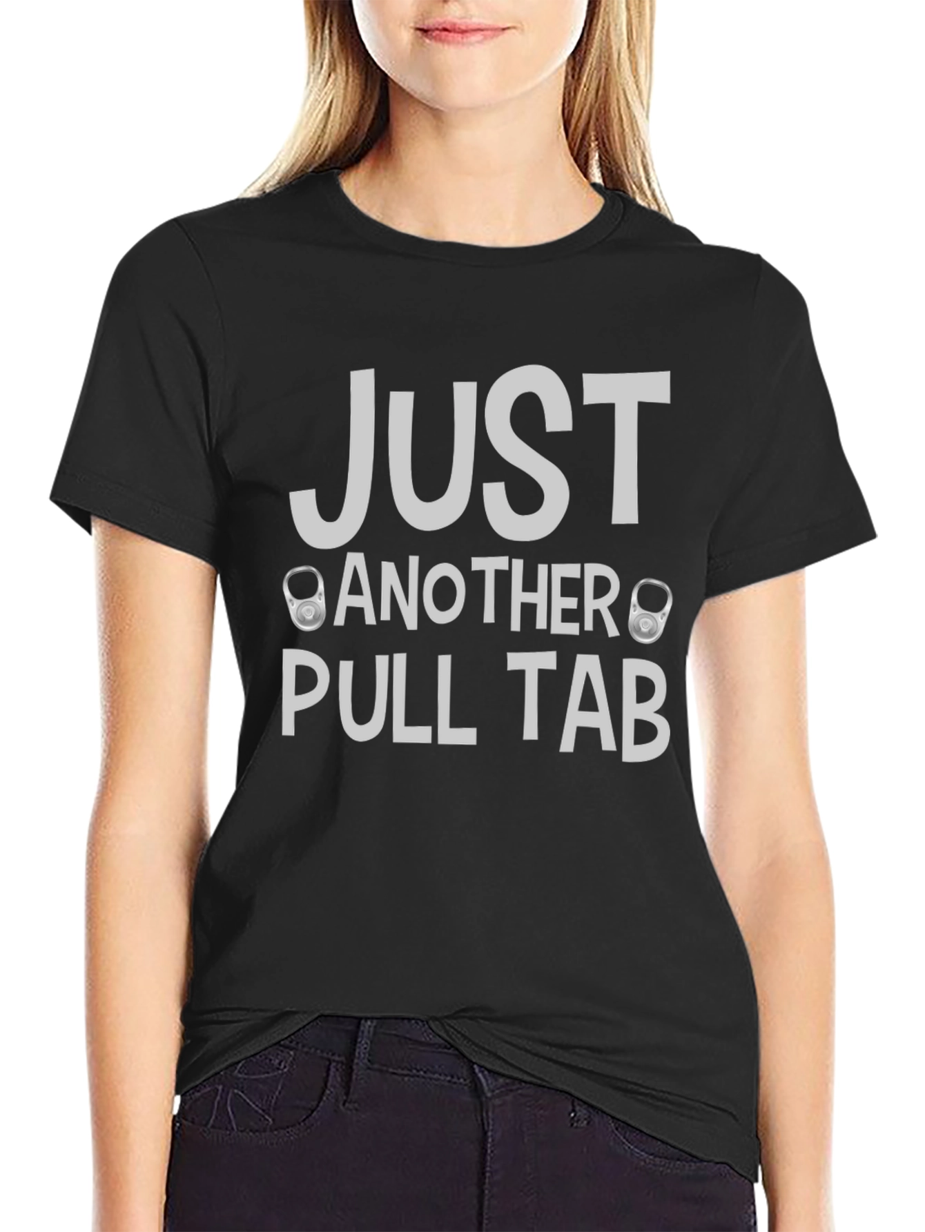 Black Just Another Pull Tab T-Shirt - Novelty Graphic Tee view 2