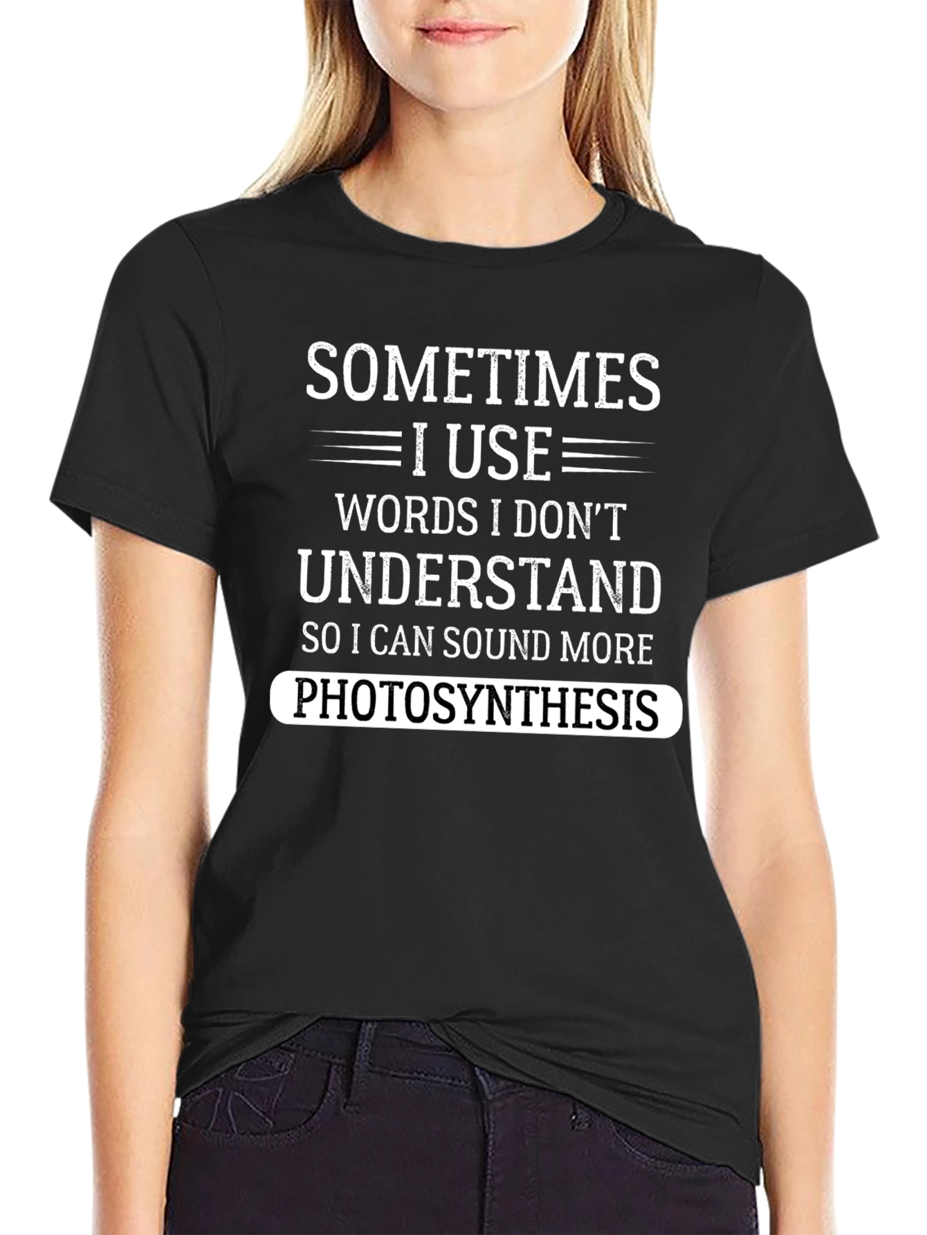 Black Funny Photosynthesis T-Shirt - Sarcastic Science Tee view 2