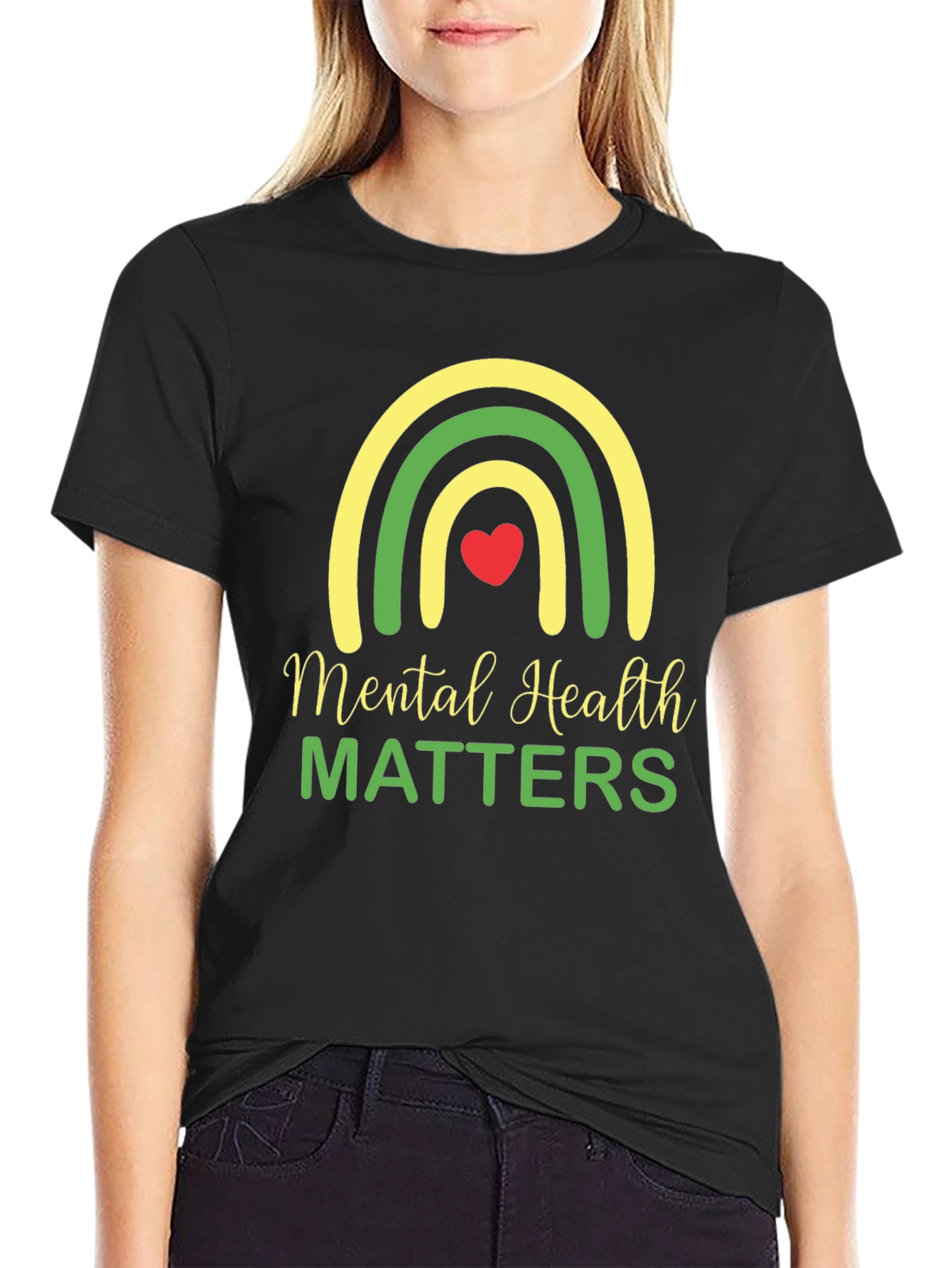 Black Mental Health Matters Graphic T-Shirt view 2