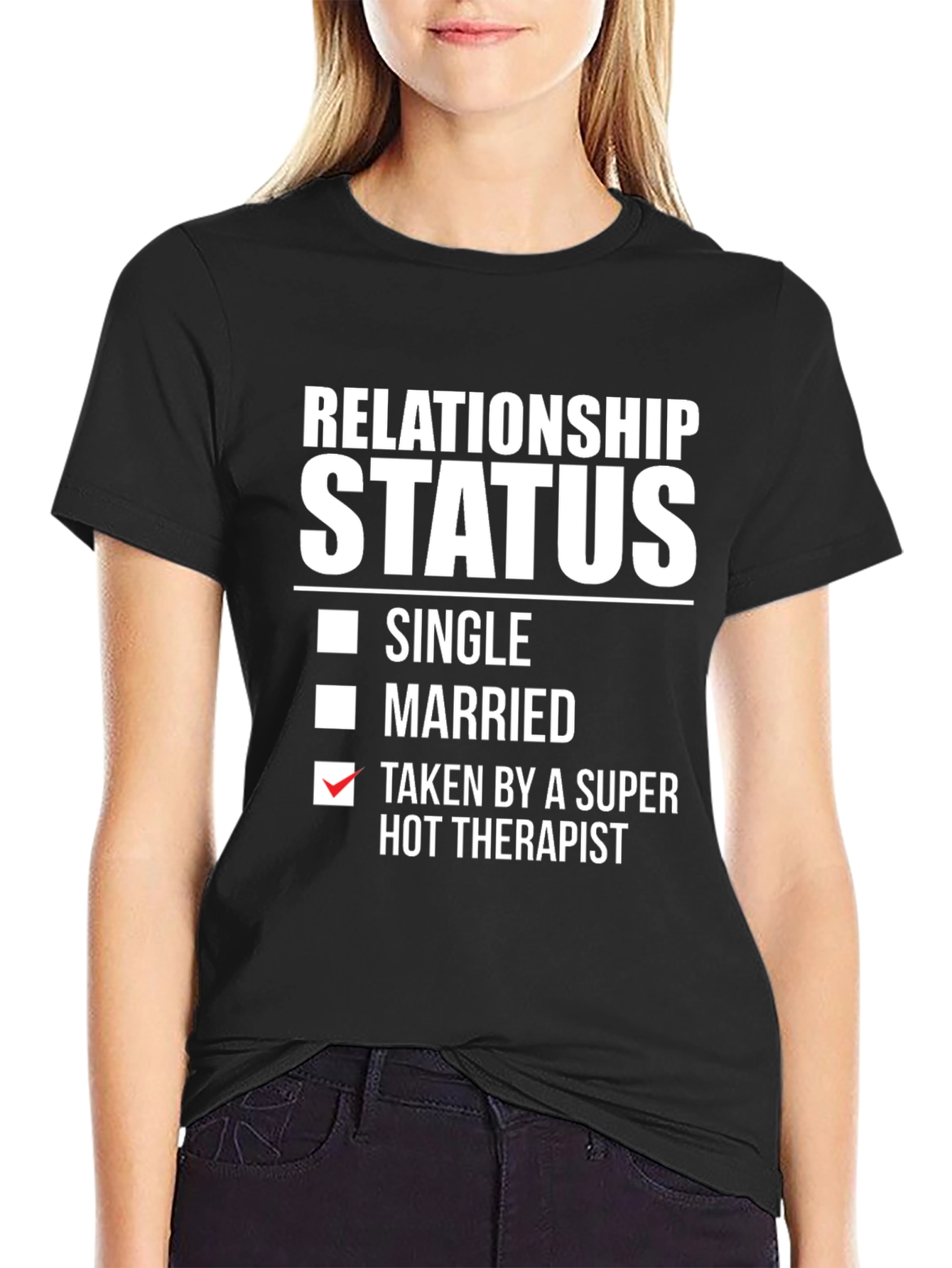 Black Relationship Status Taken T-Shirt view 2