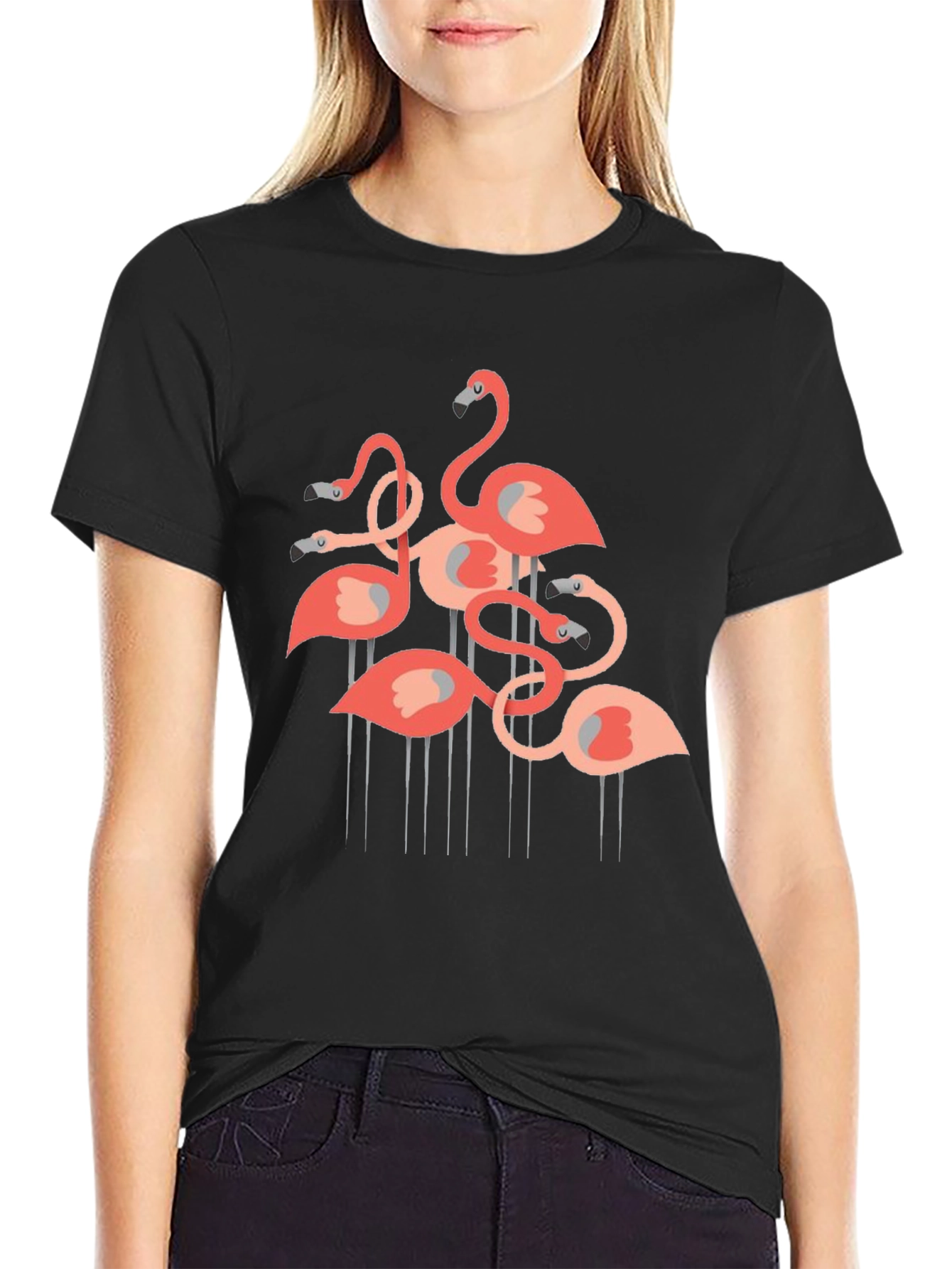 Black Flamingo Graphic Tee - Stylish & Fun! view 2