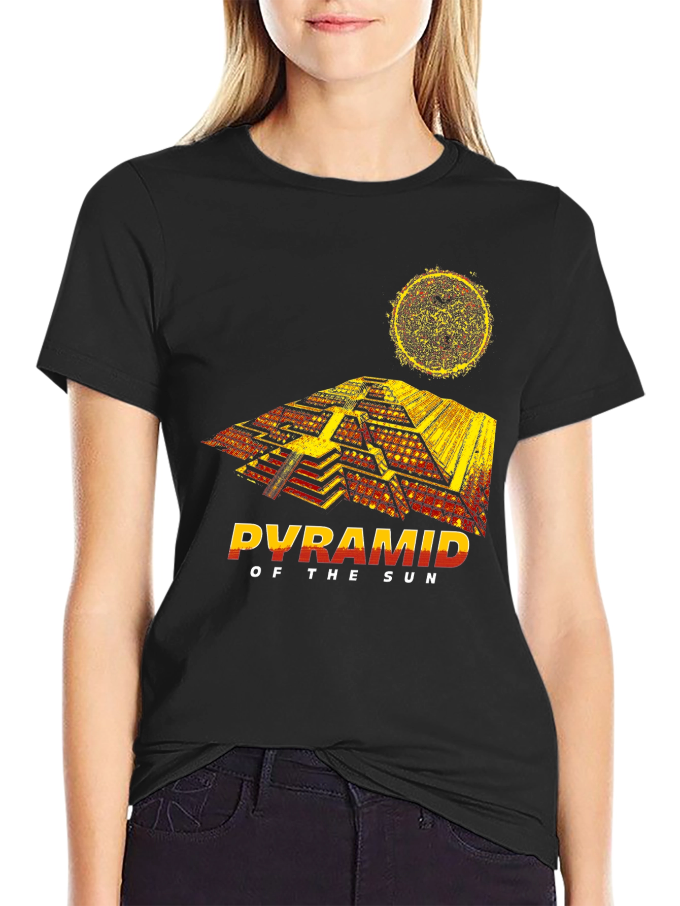 Black Pyramid of The Sun Graphic T-Shirt view 2