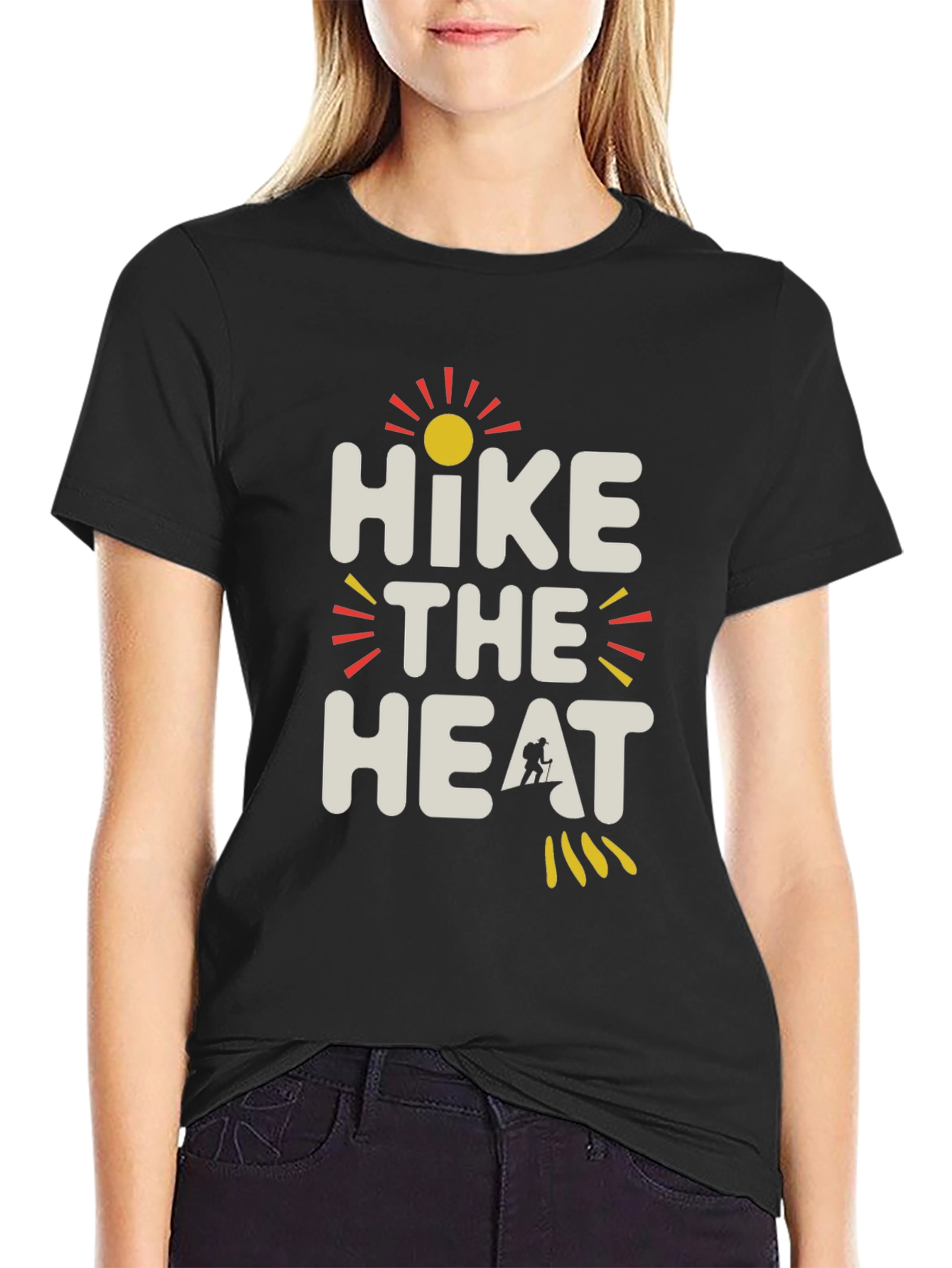 Black Hike the Heat Graphic Tee - Adventure Awaits! view 2