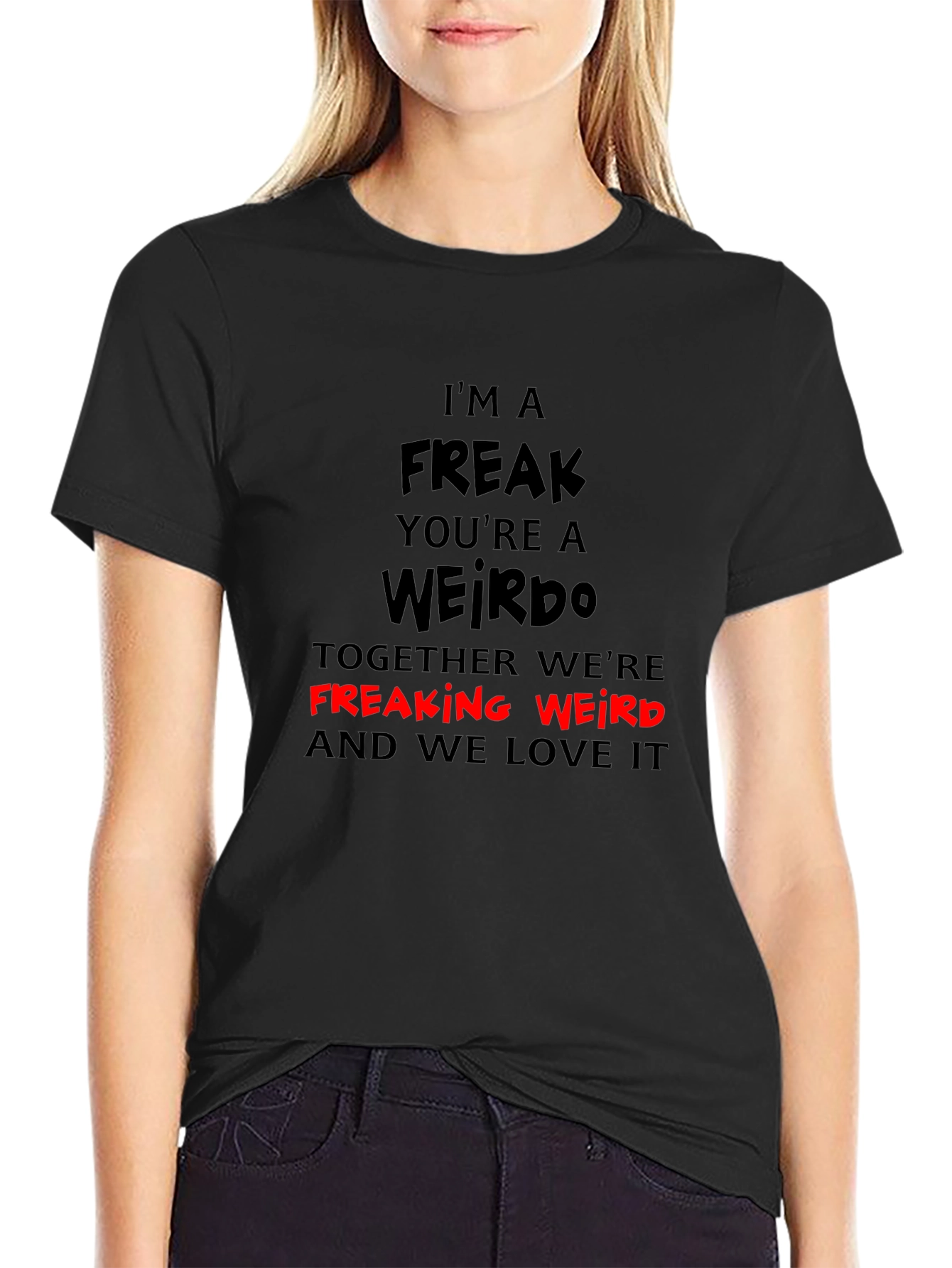 Black Freak Weirdo Graphic T-Shirt view 2