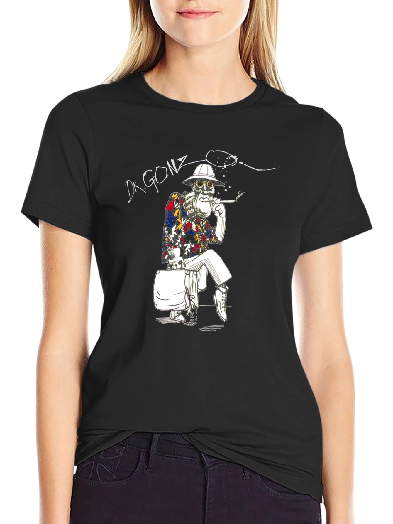 Black Dr. Gonzo Graphic Tee - Relaxed Fit view 2