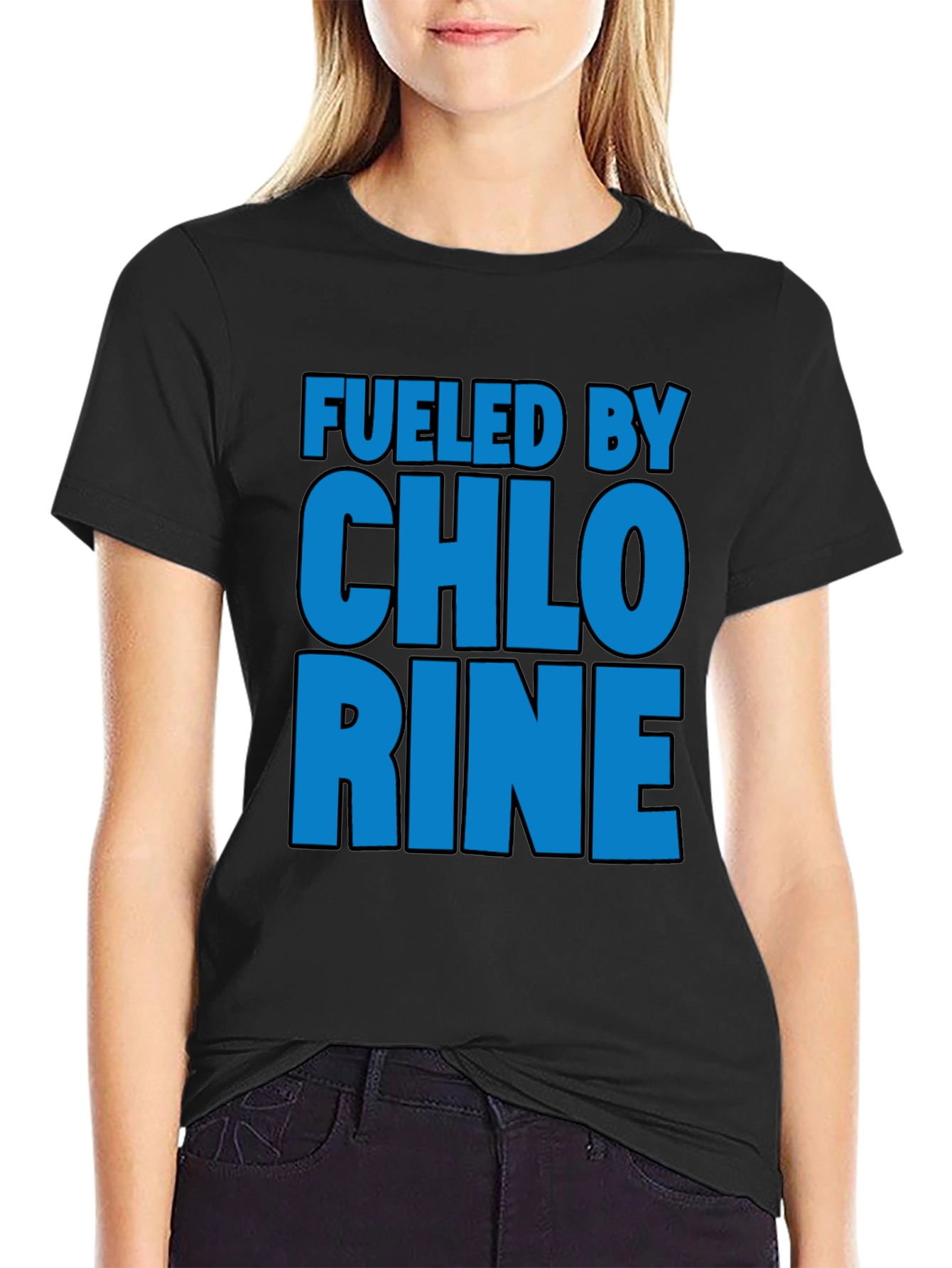 Fueled by Chlorine T-Shirt, Swim Team Apparel - 2