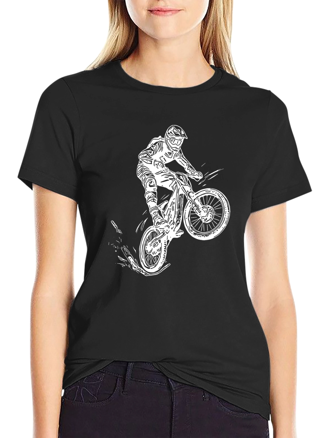 Black Black Bike Stunt T-Shirt view 2