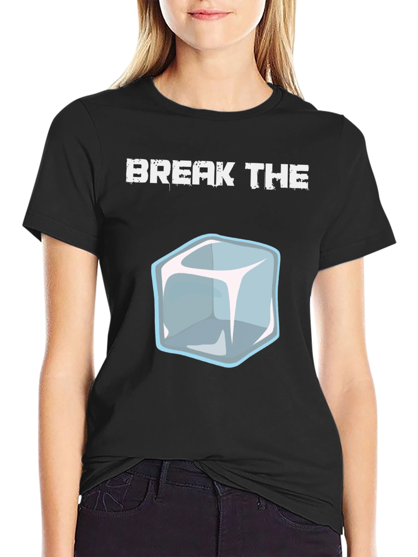 Black Break The Ice Graphic T-Shirt view 2