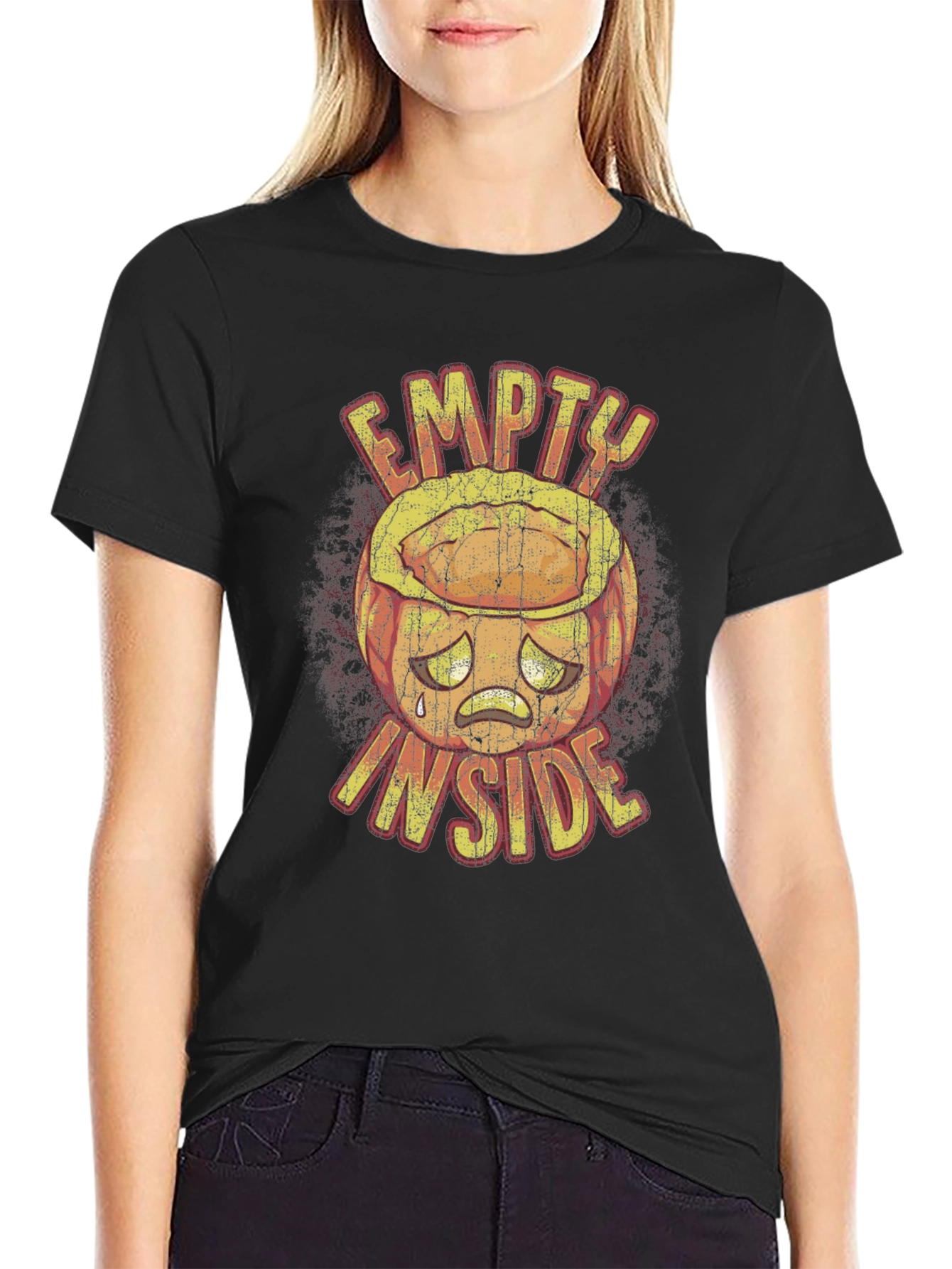 Black Empty Inside Graphic T-Shirt view 2