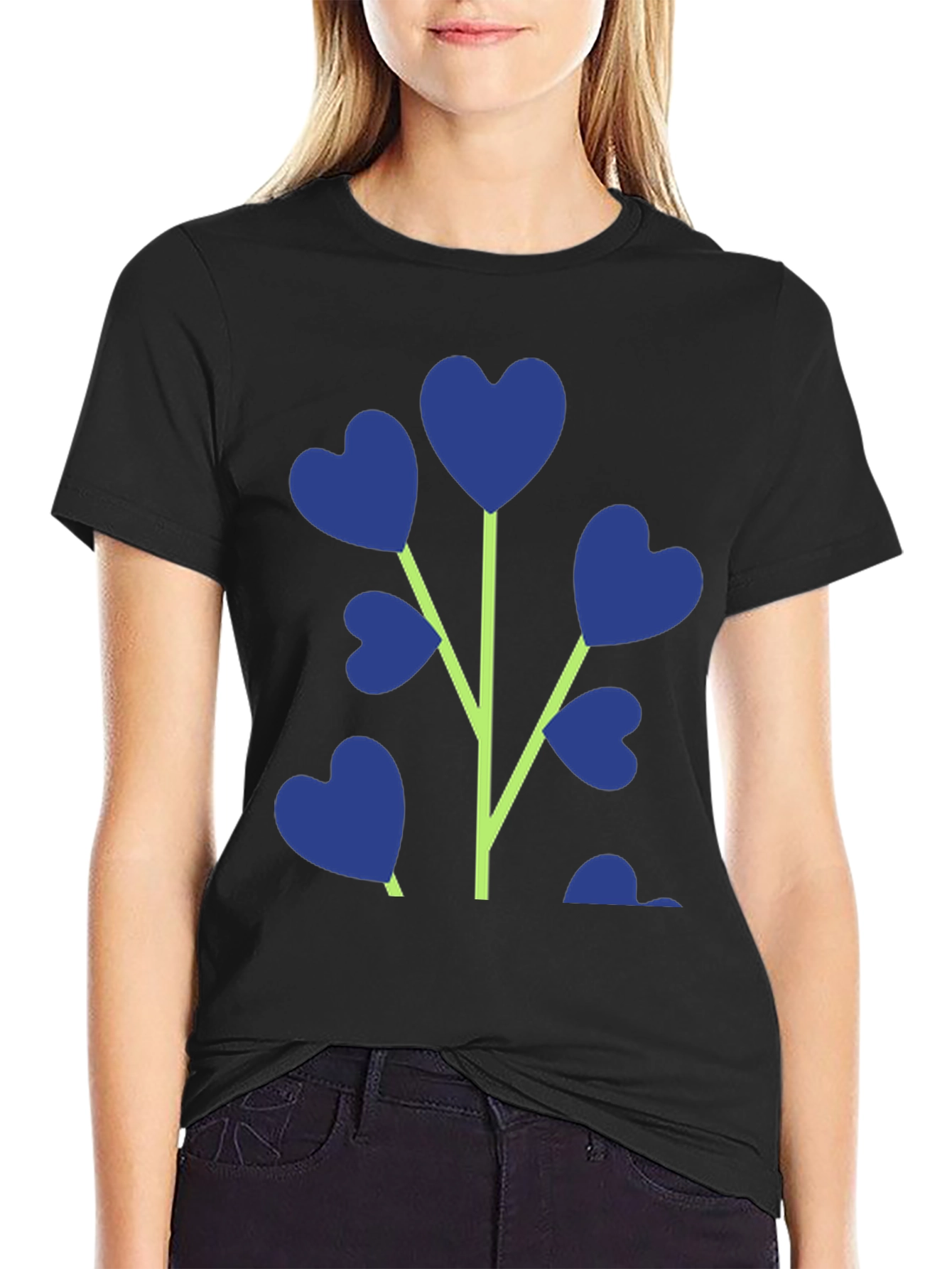 Black Heart Plant Graphic T-Shirt - Stylish Men's Tee view 2