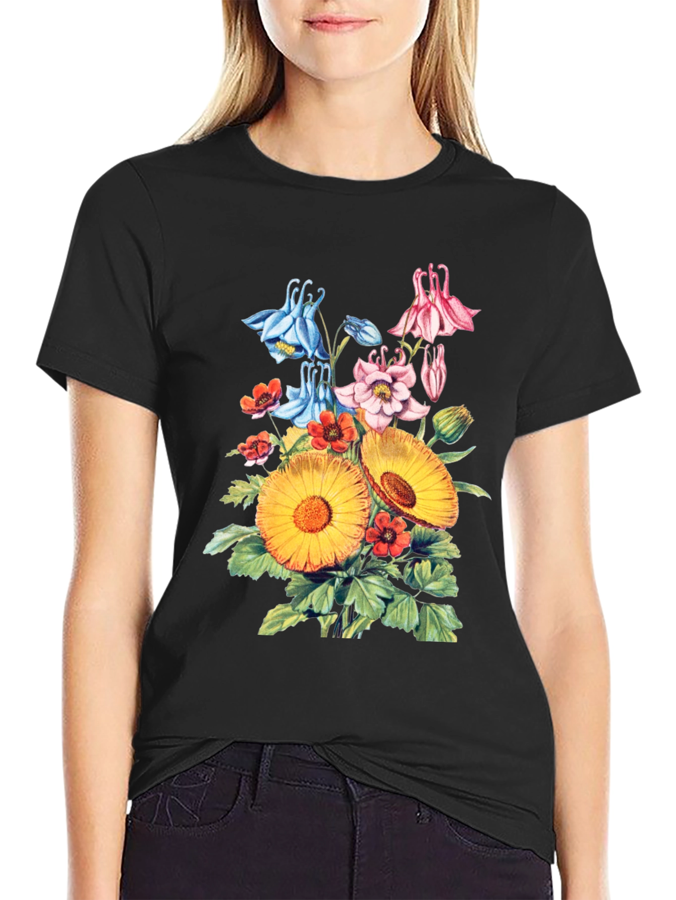 Floral Bouquet T-Shirt - Vintage Botanical Print - 2