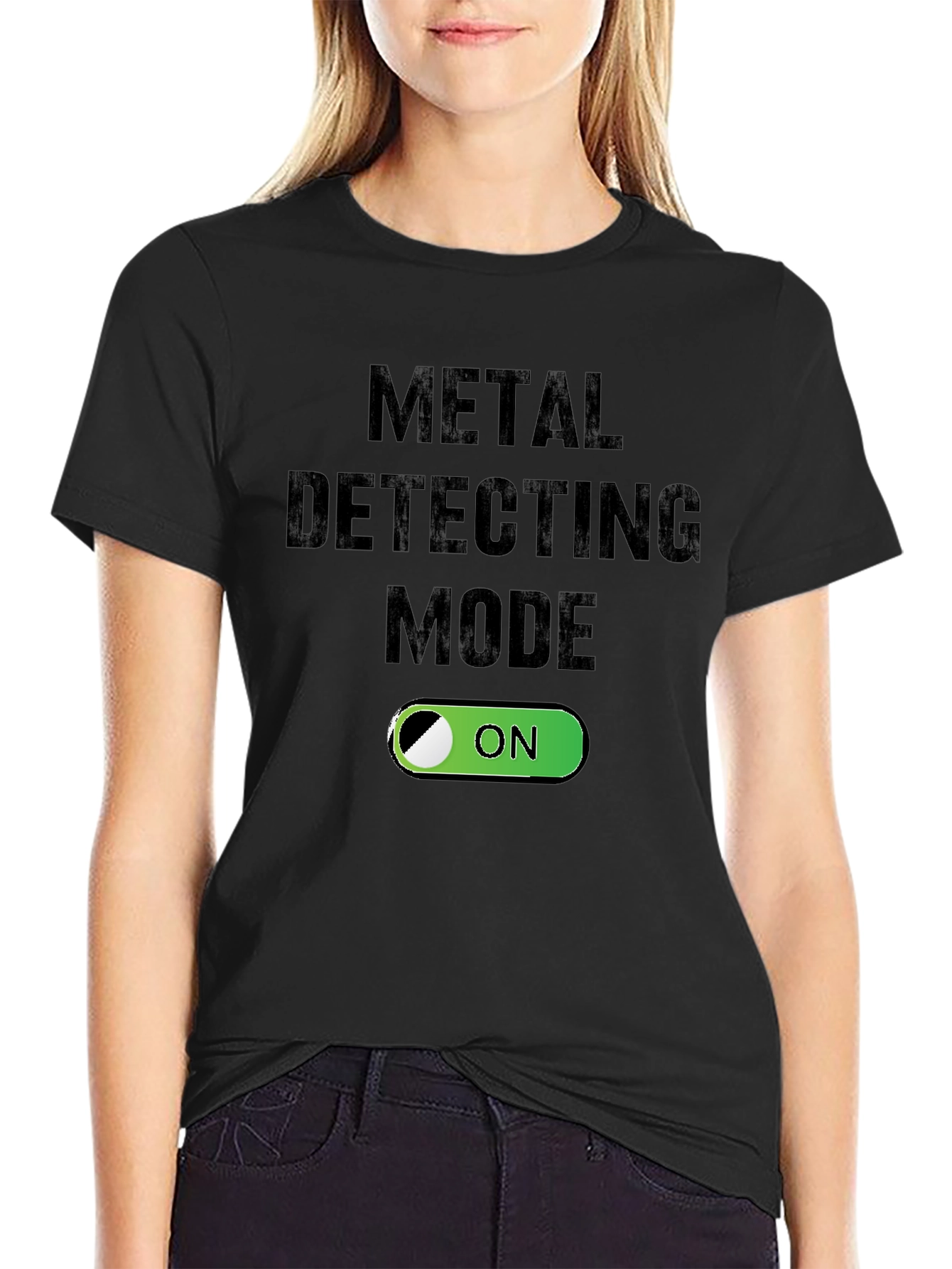 Black Metal Detecting Mode On T-Shirt view 2