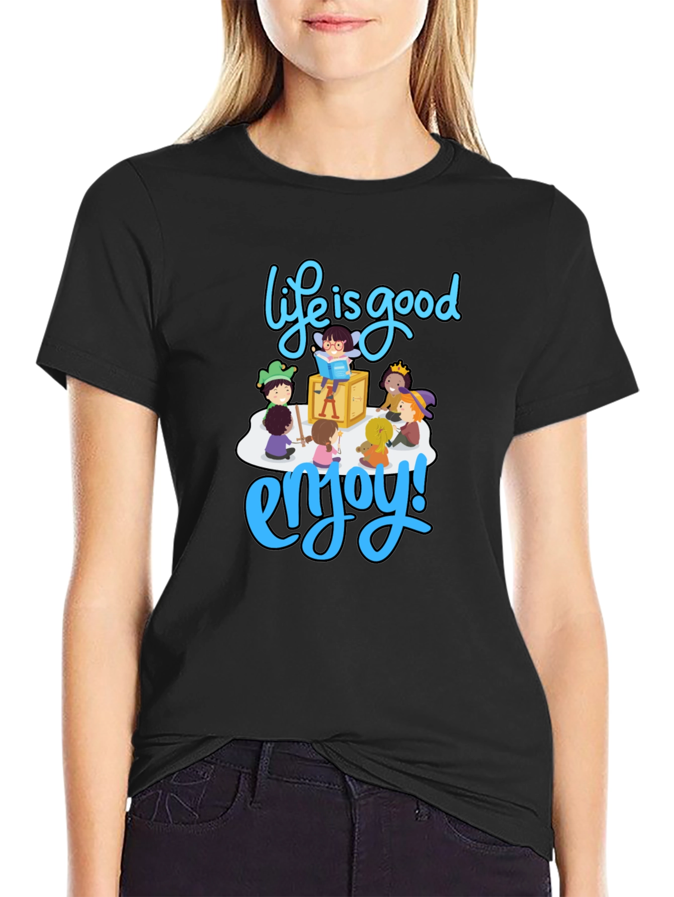 Black Life is Good T-Shirt - Enjoy Graphic Print view 2