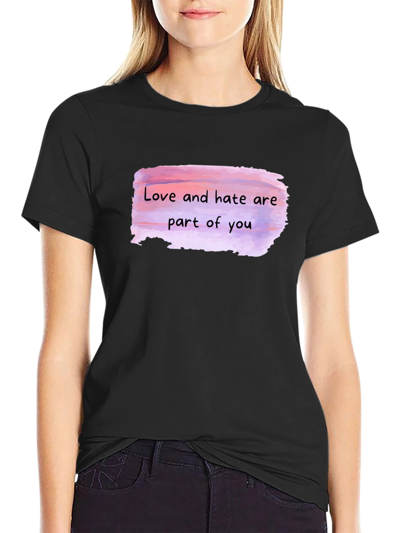 Black Love and Hate Tee - Express Yourself view 2