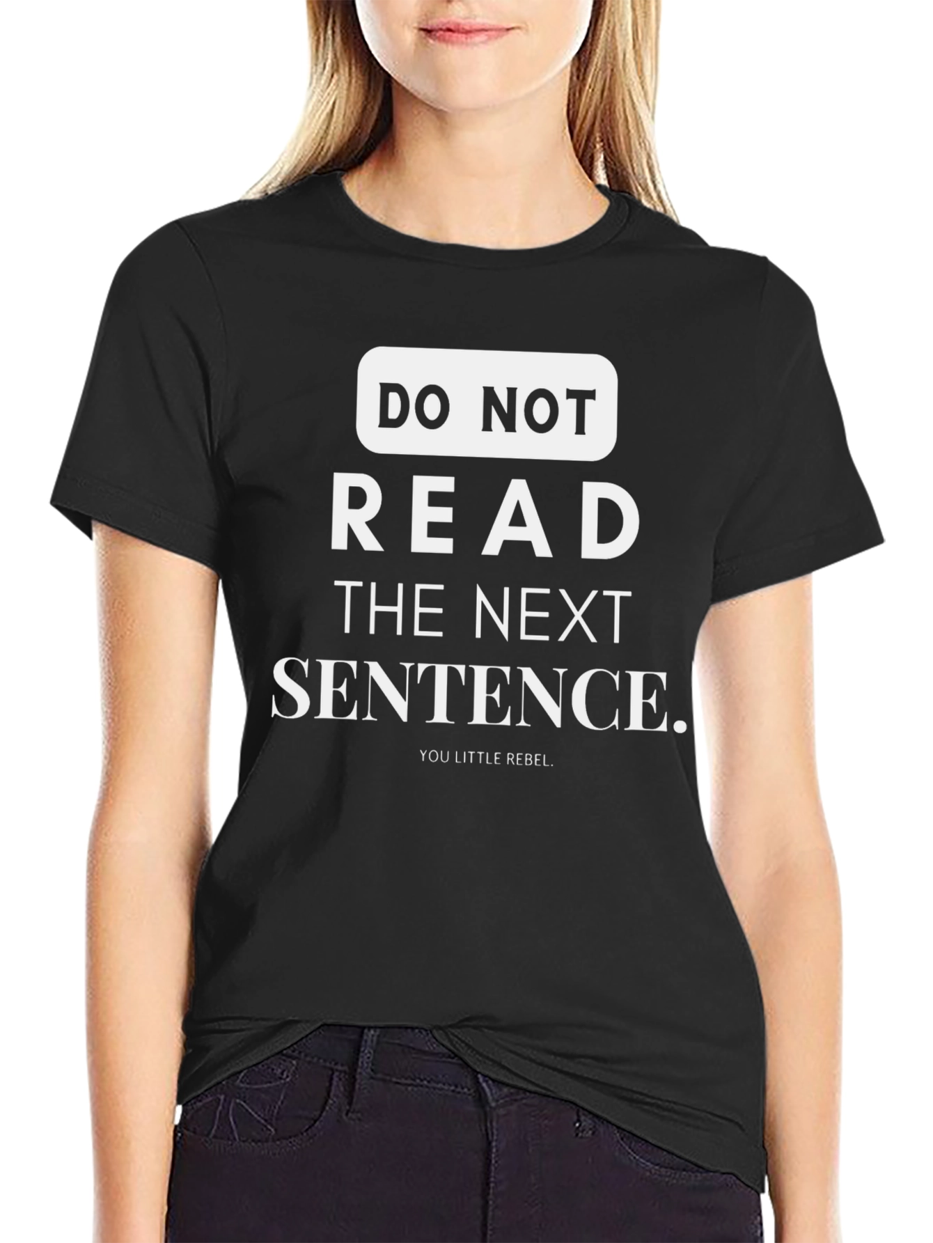 Black Do Not Read Graphic Novelty Tee view 2