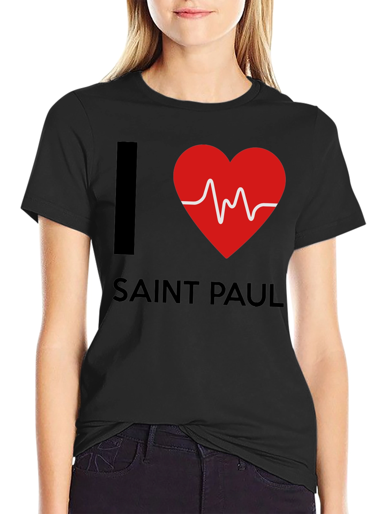 Black I Love Saint Paul Graphic Tee - Unisex view 2