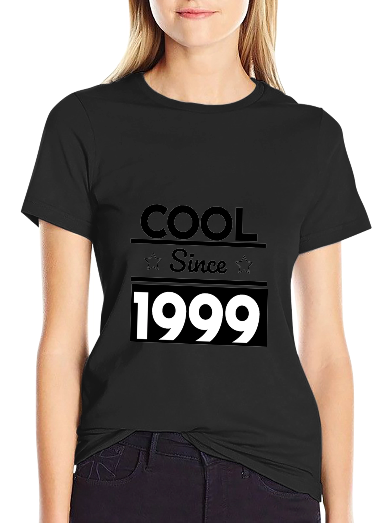 Black Cool Since 1999 Black Graphic T-Shirt view 2