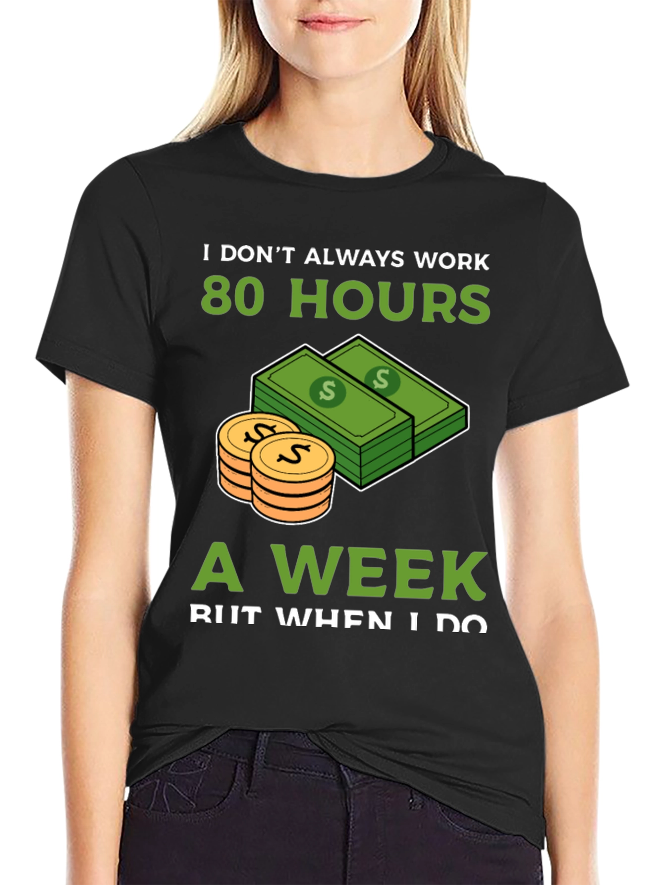Black Work 80 Hours T-Shirt view 2
