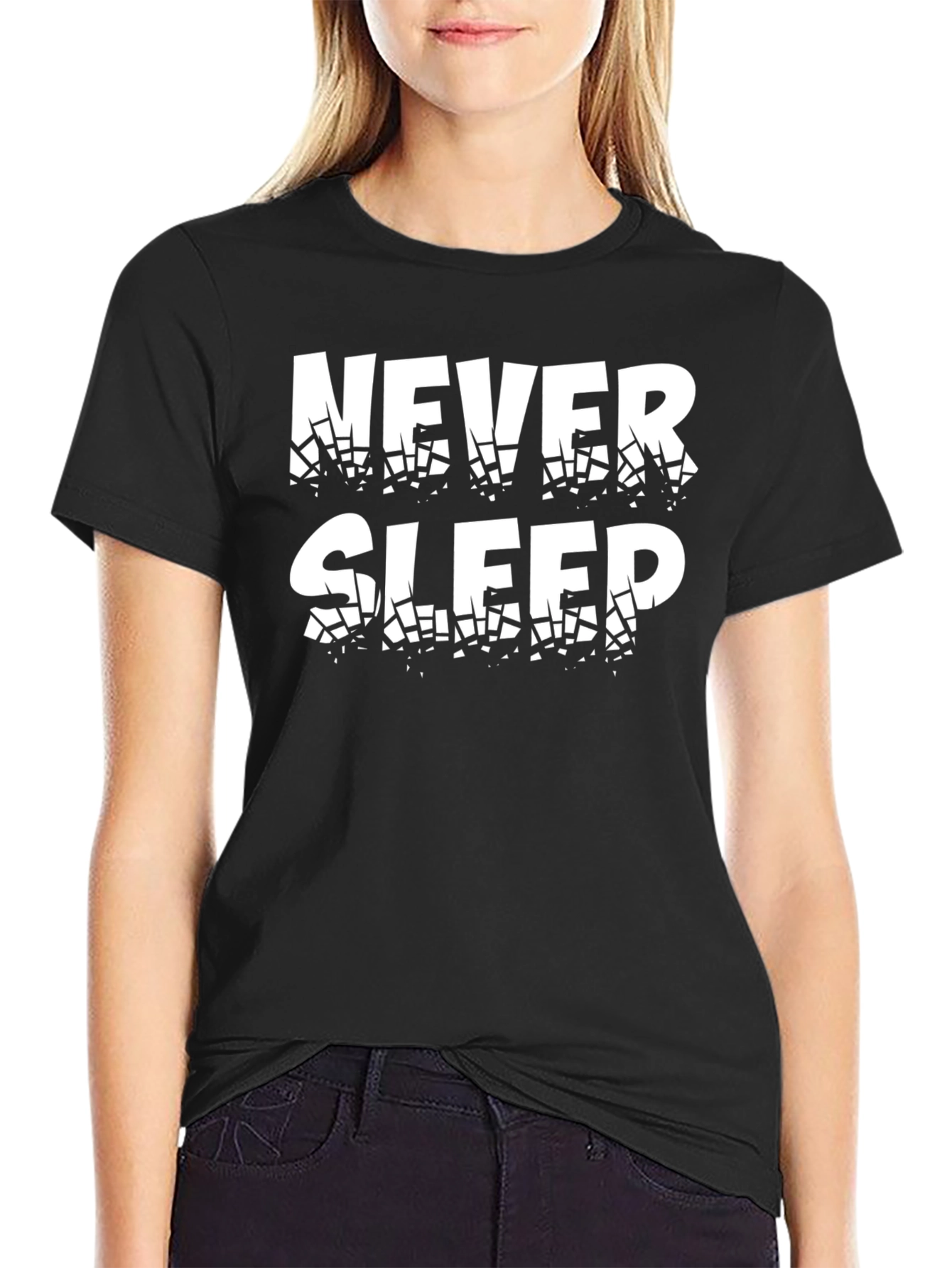 Black Never Sleep Graphic T-Shirt - Black view 2