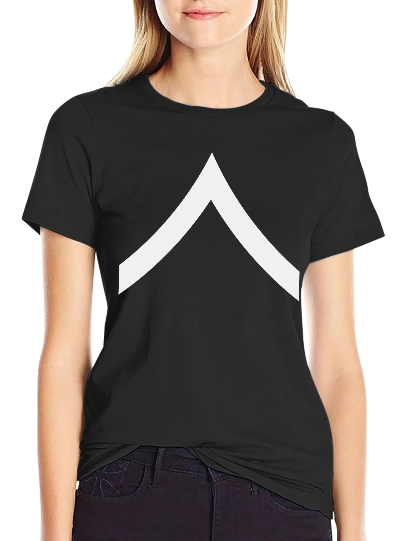 Black Chevron Tee - Modern Minimalist Design - Casual Comfort view 2