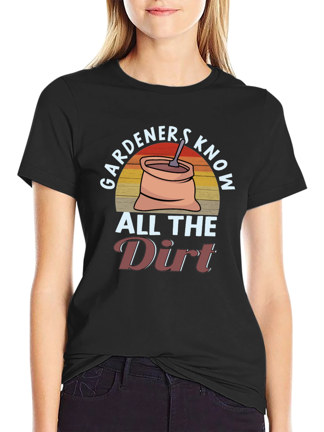Black Gardeners Know All The Dirt T-Shirt view 2