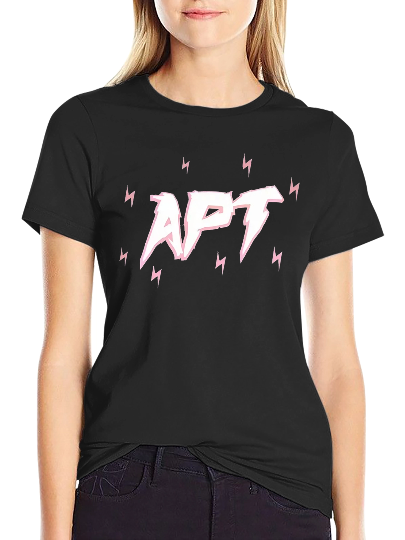 Black APT Lightning Bolt Graphic Tee - Black view 2