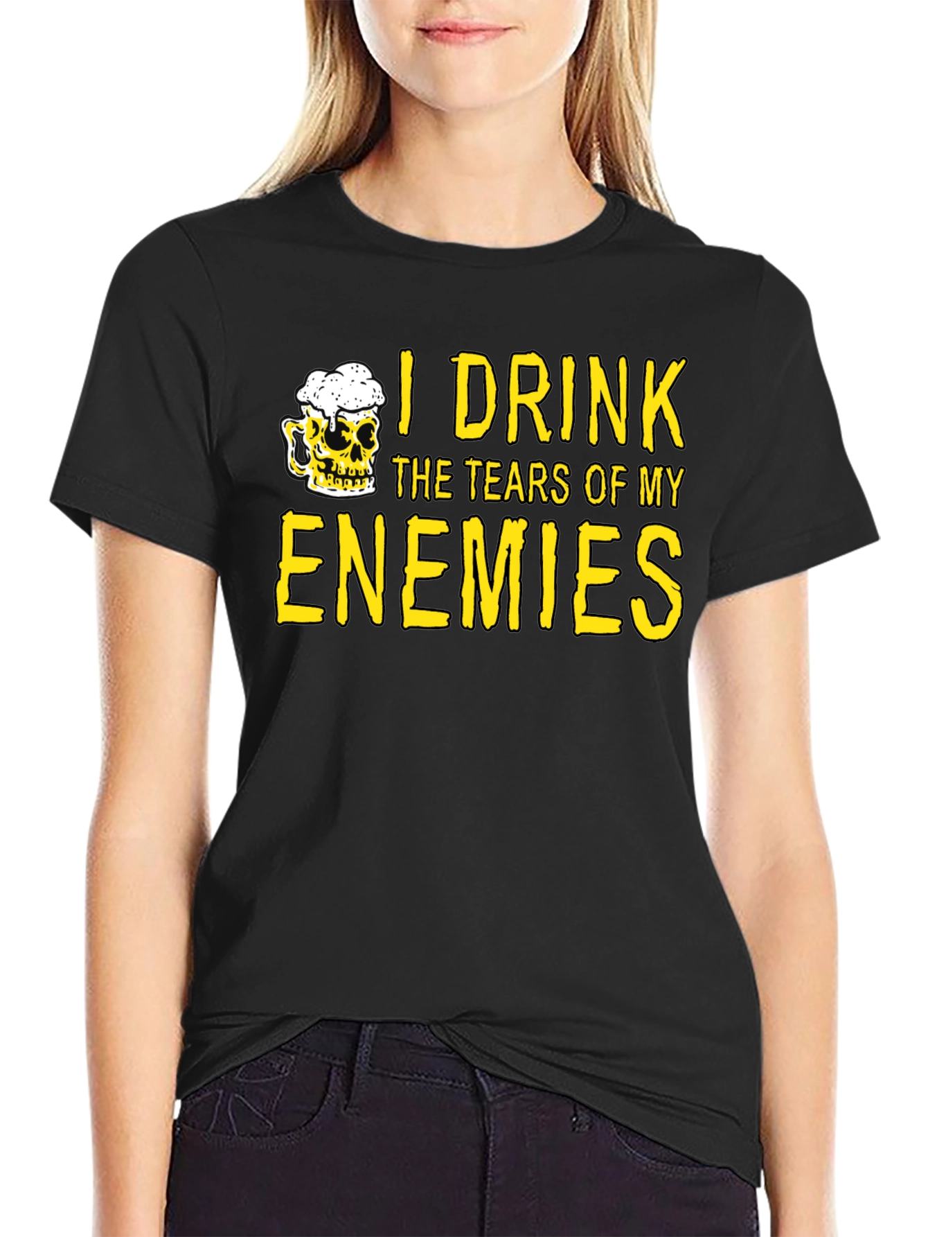 Black I Drink the Tears of My Enemies T-Shirt view 2