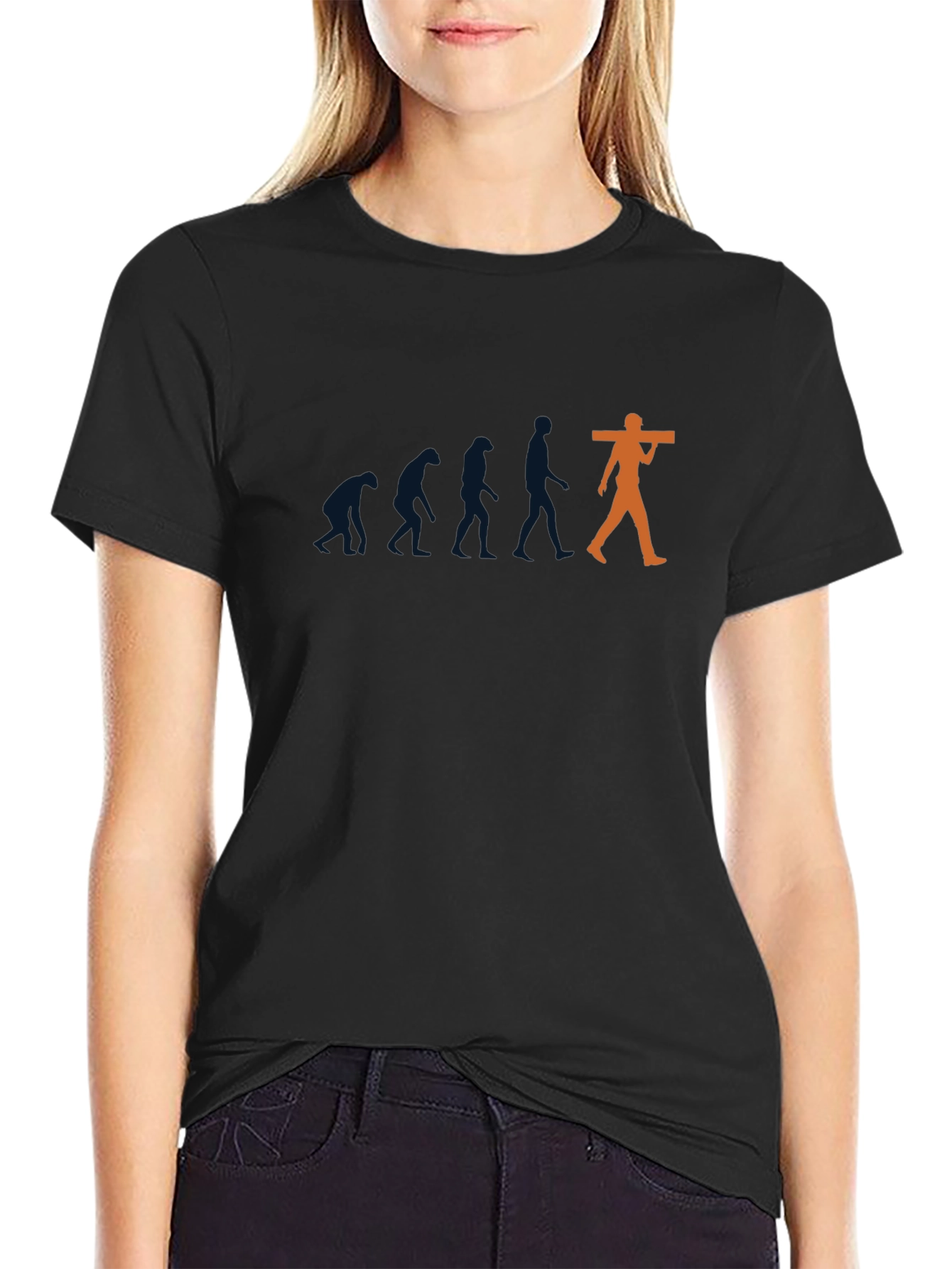 Black Evolution of a Tradesman T-Shirt - Funny & Unique view 2