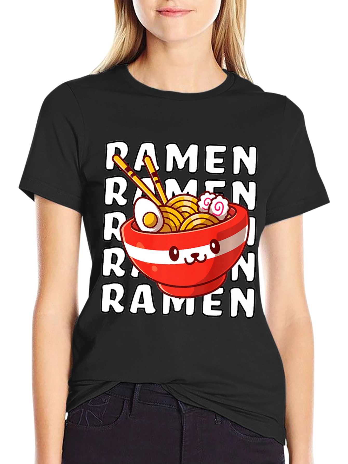 Black Ramen Lover Graphic T-Shirt view 2
