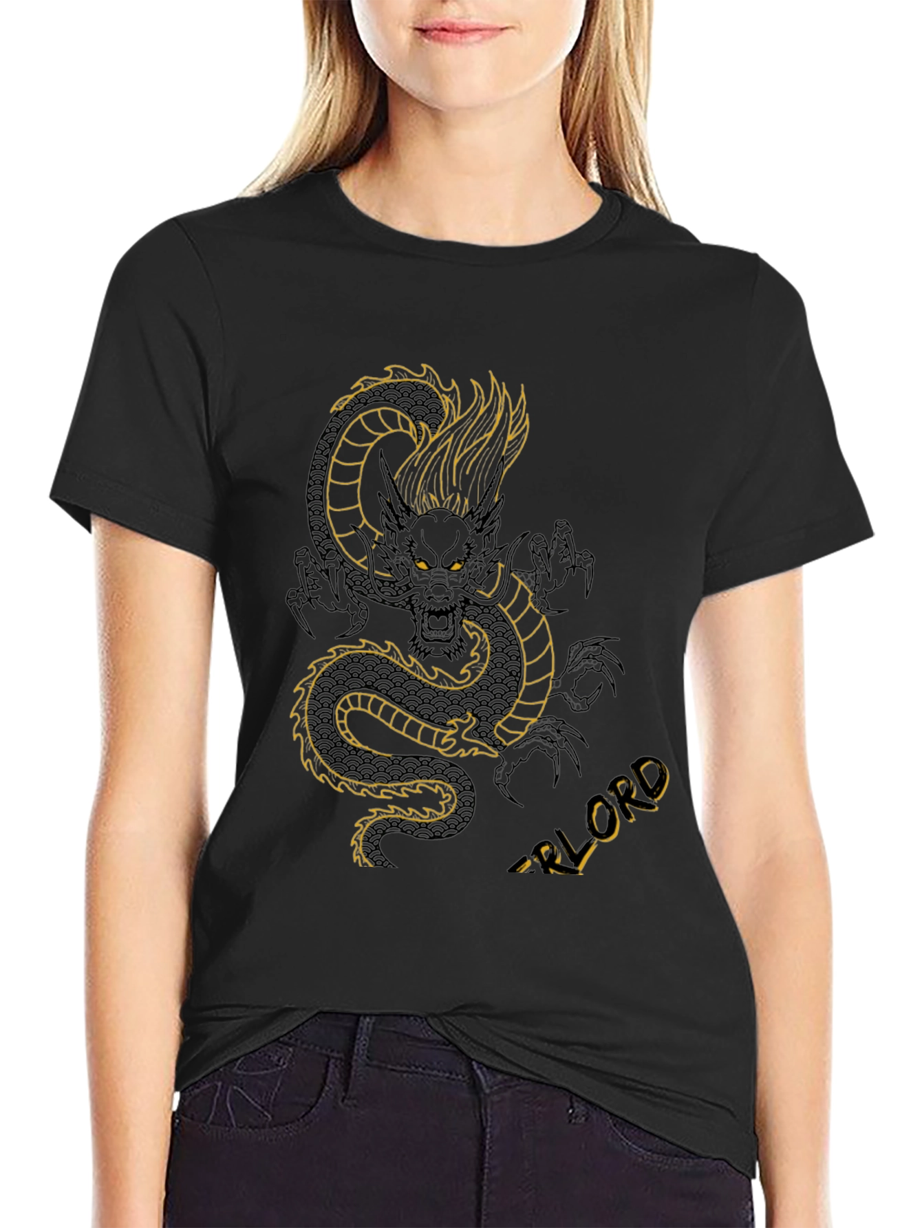 Black Dragon Lord Black T-Shirt view 2